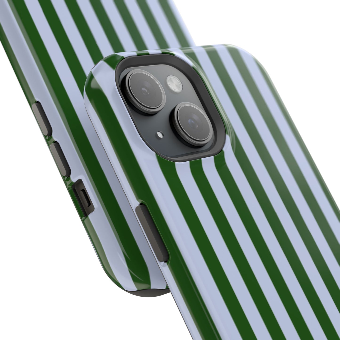 Summer Stripes Case in Forest Green + Baby Blue
