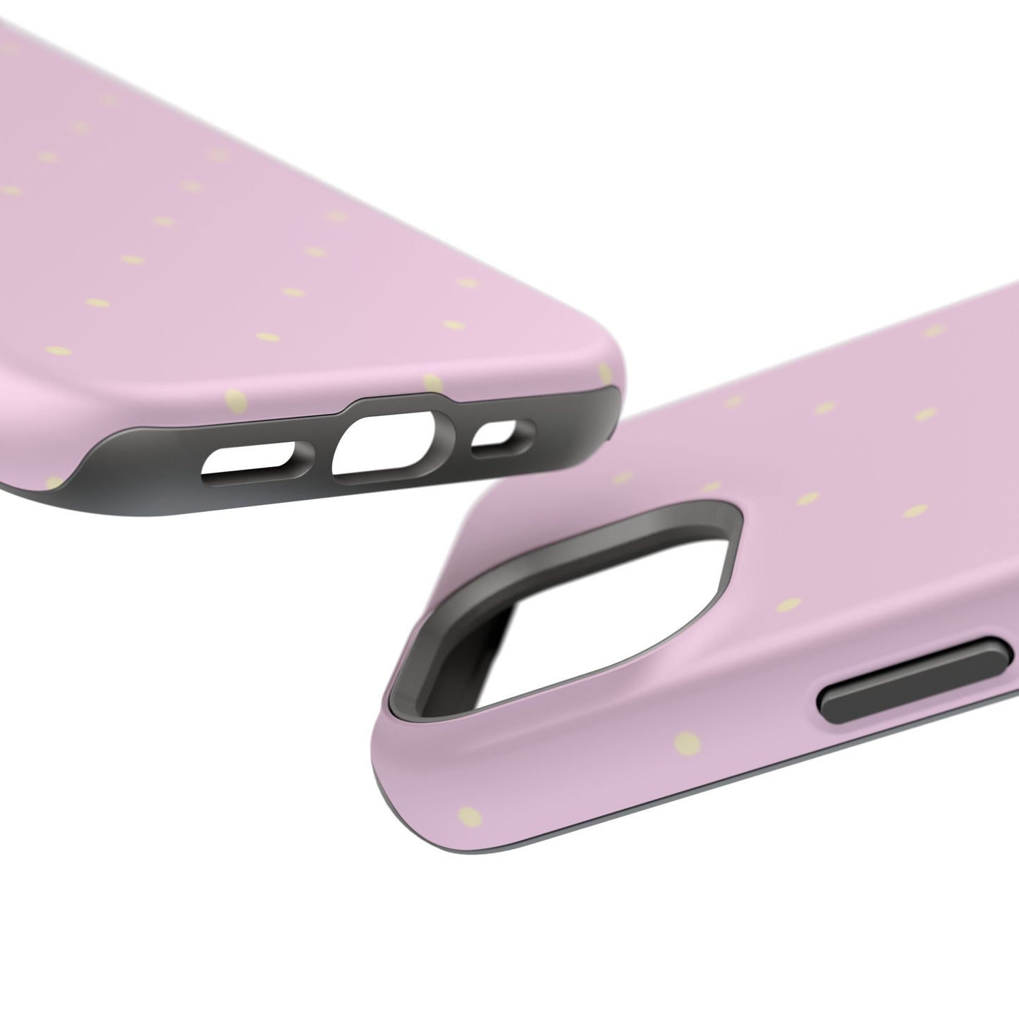 Polka Pop Case in Soft Pink + Butter Yellow