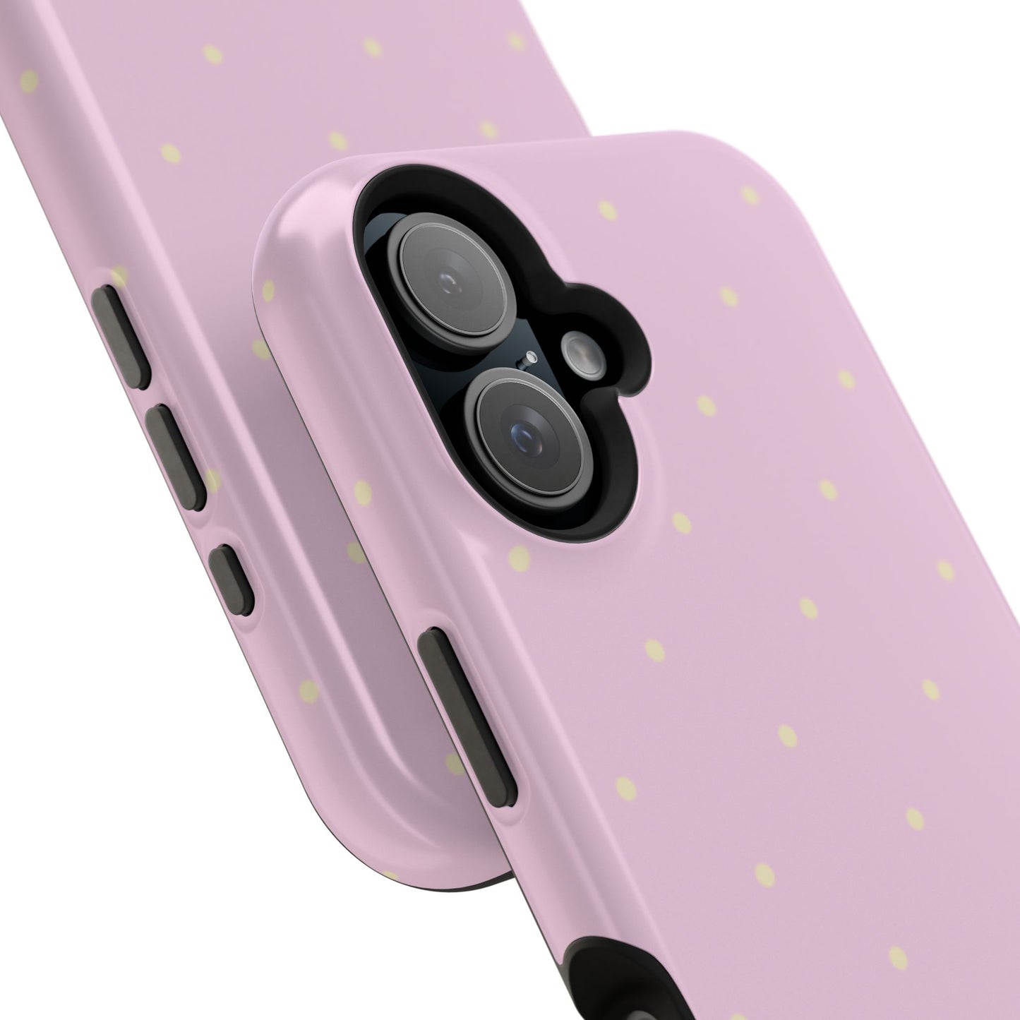 Polka Pop Case in Soft Pink + Butter Yellow