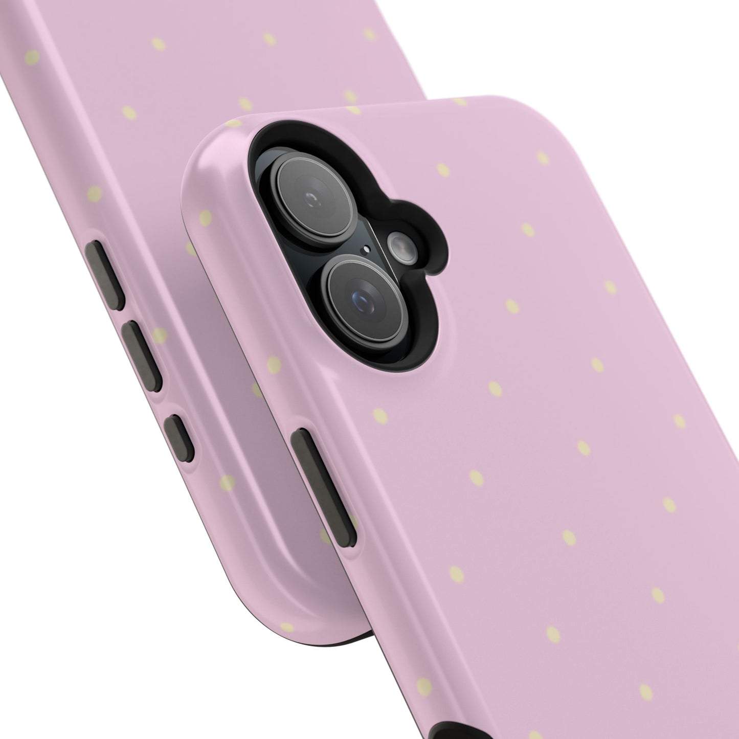 Polka Pop Case in Soft Pink + Butter Yellow
