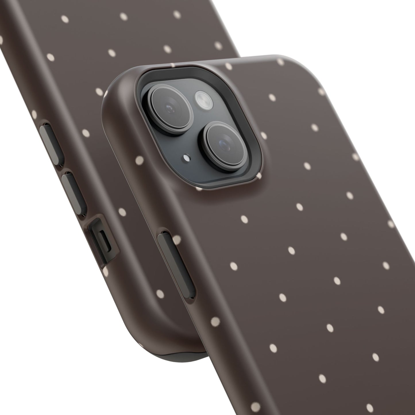 Polka Pop Case in Espresso Brown + Off White