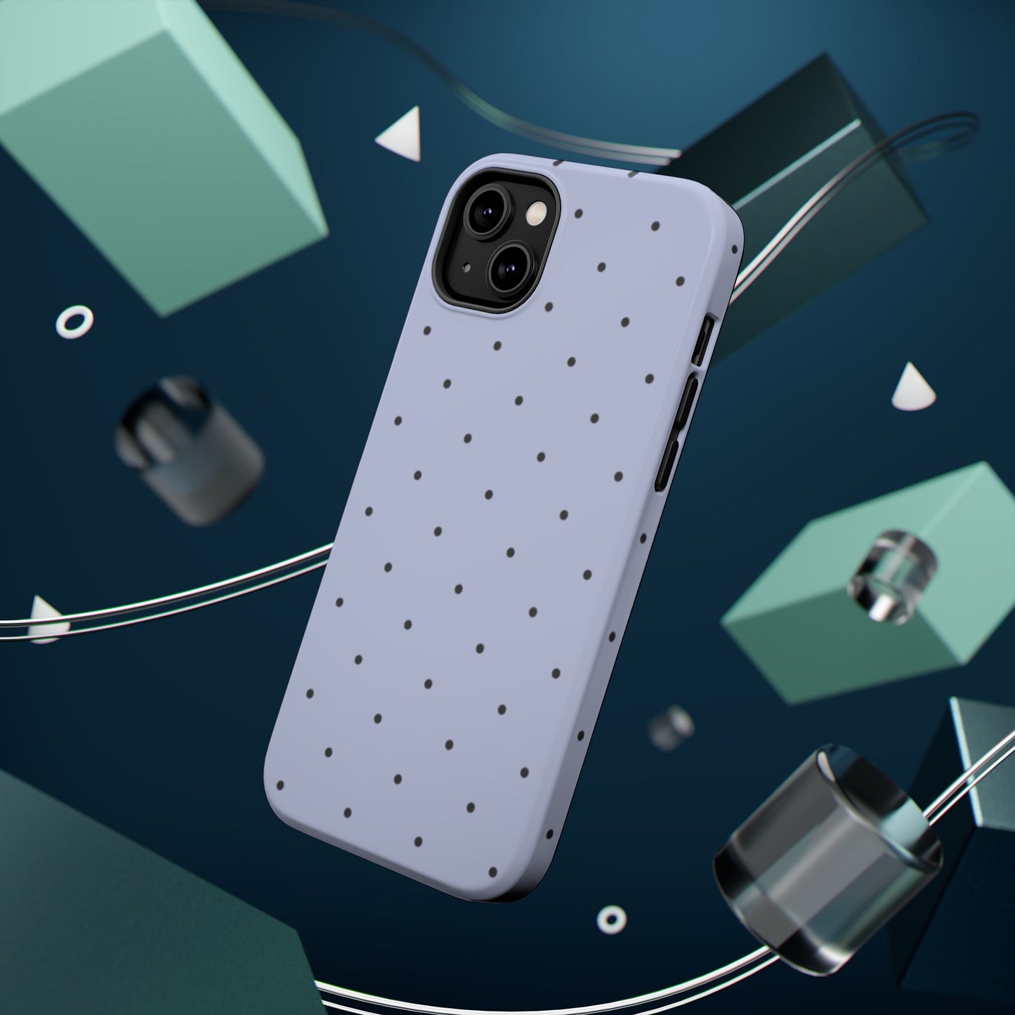 Polka Pop Case in Sabrina Blue + Pastel Black