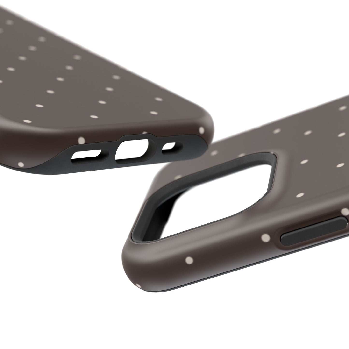 Polka Pop Case in Espresso Brown + Off White