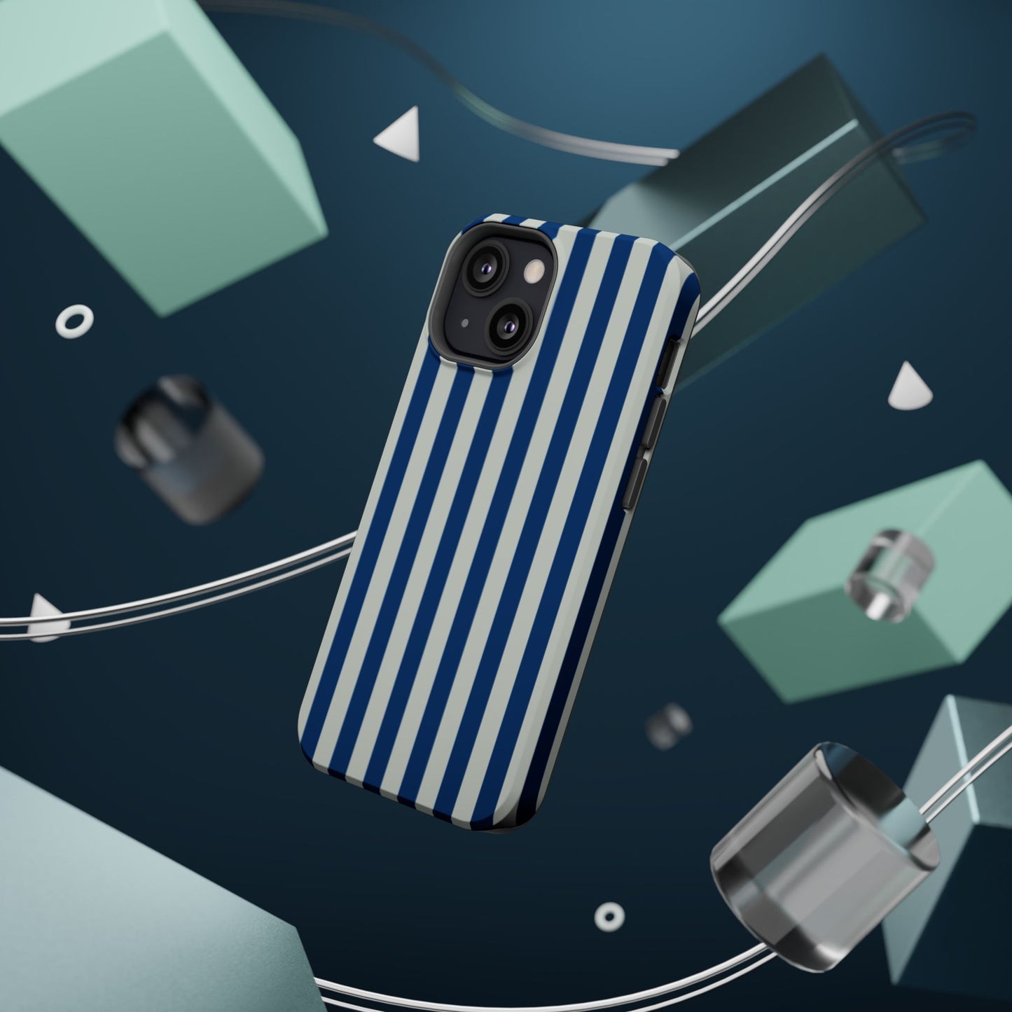 Summer Stripes Case in Dark Blue + Baby Blue