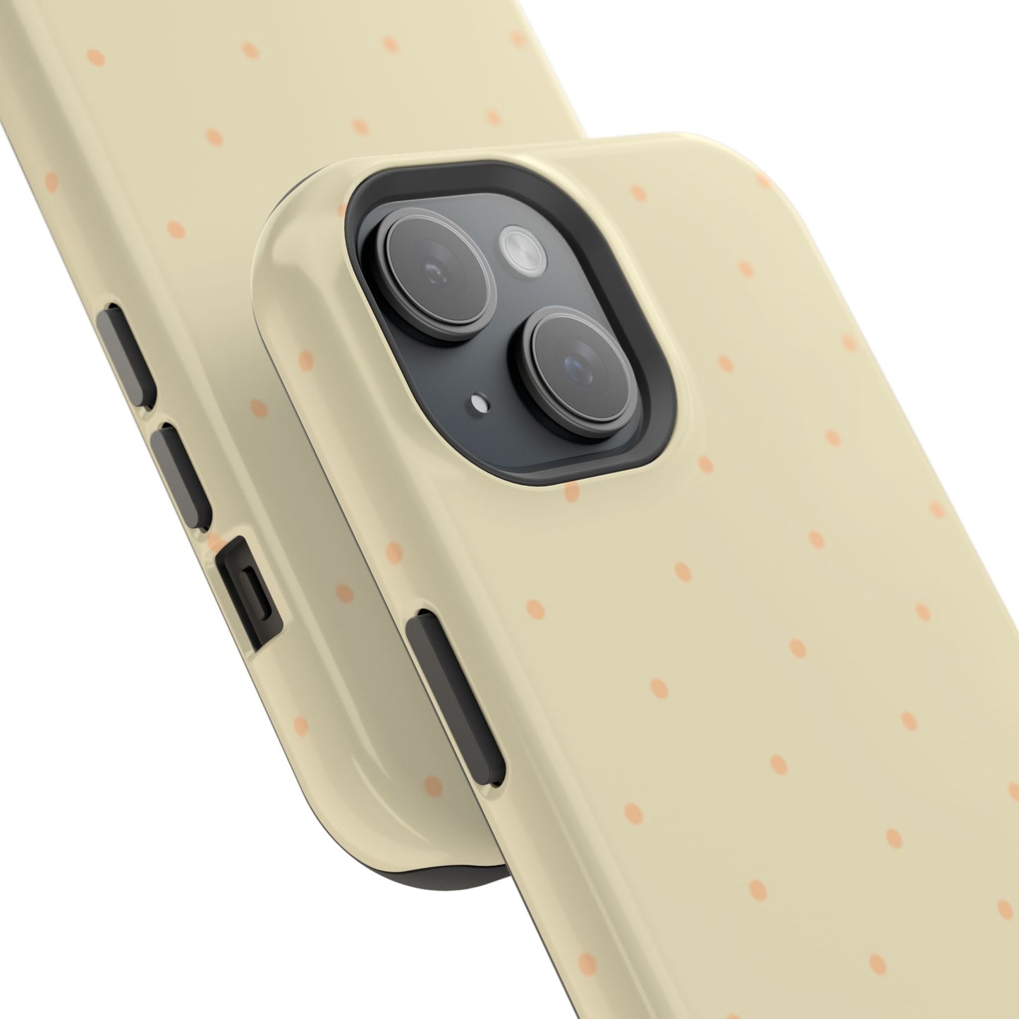 Polka Pop Case in Butter Yellow + Creamy Orange