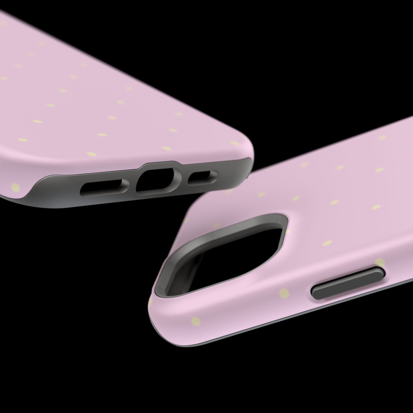 Polka Pop Case in Soft Pink + Butter Yellow