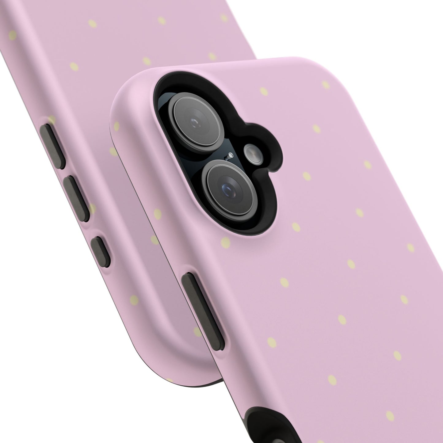 Polka Pop Case in Soft Pink + Butter Yellow