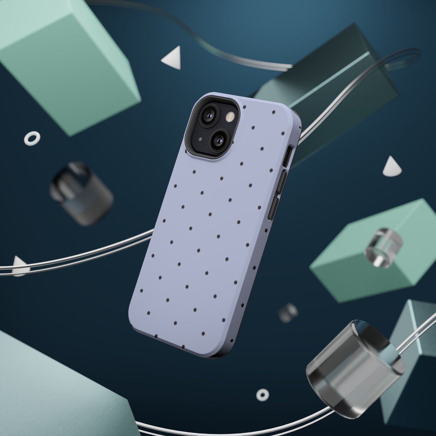 Polka Pop Case in Sabrina Blue + Pastel Black
