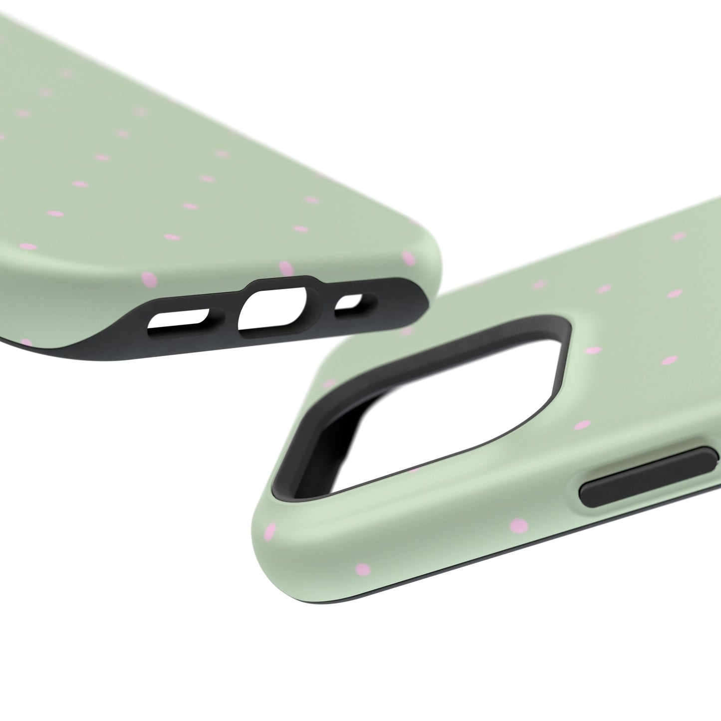 Polka Pop Case in Mint Green + Princess Pink