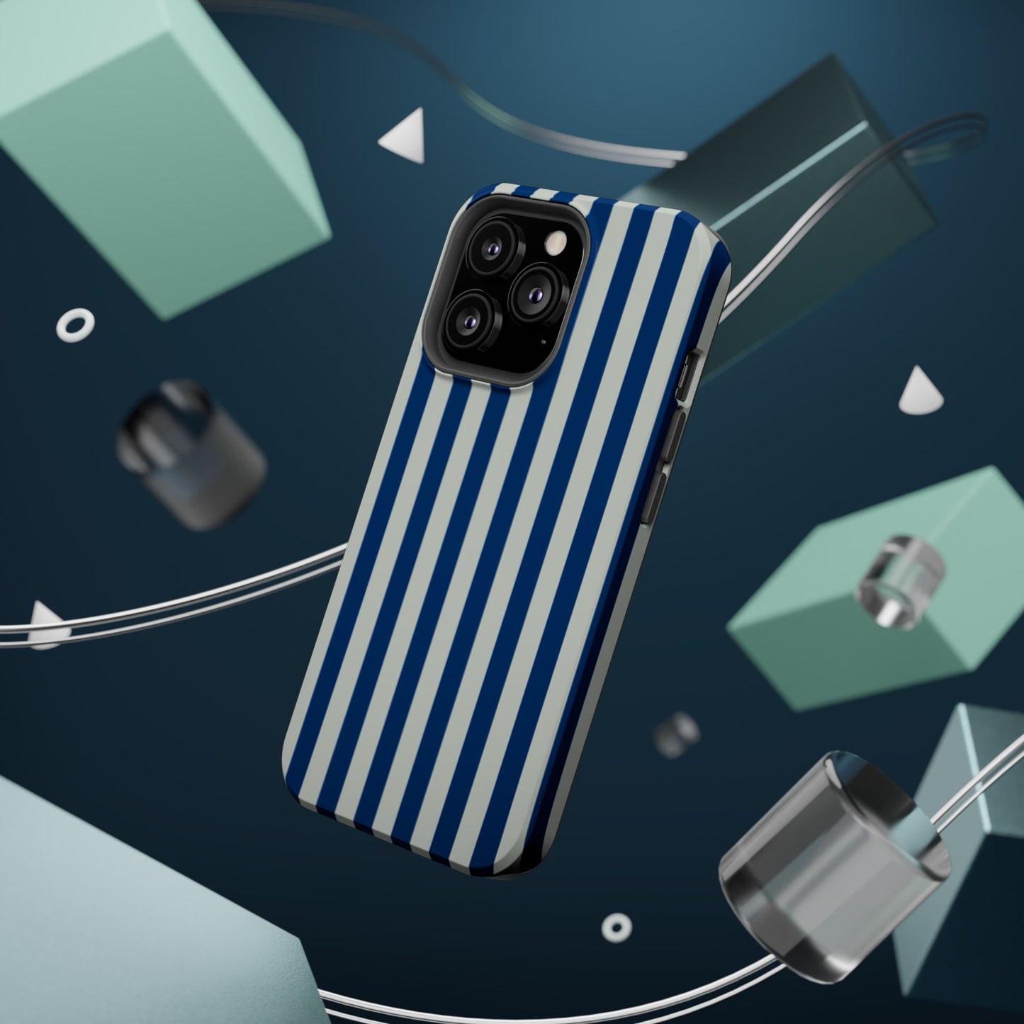 Summer Stripes Case in Dark Blue + Baby Blue