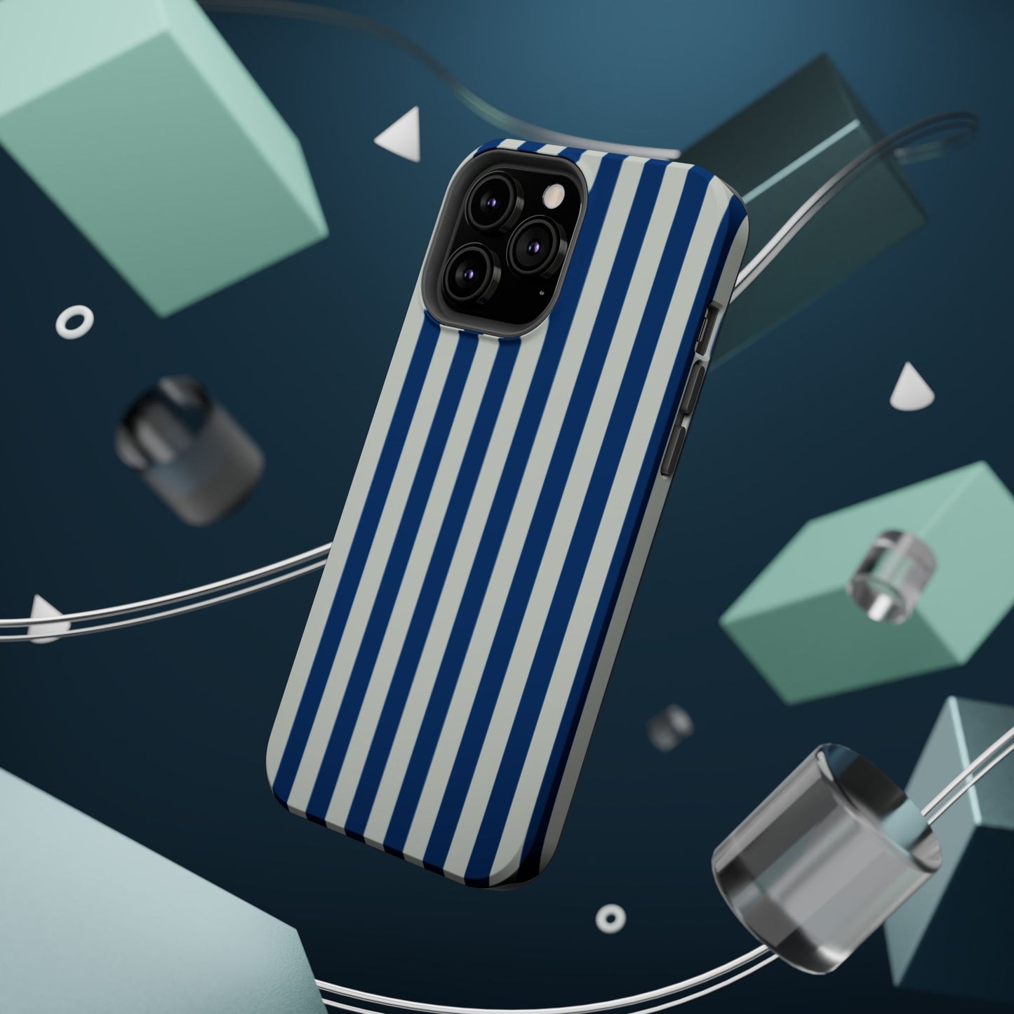 Summer Stripes Case in Dark Blue + Baby Blue