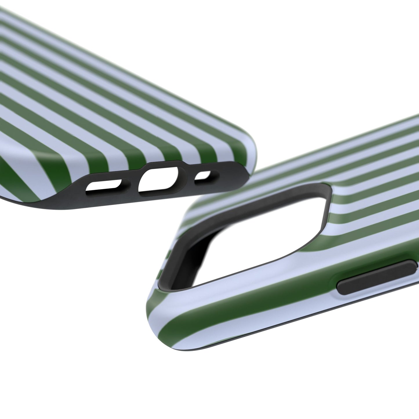 Summer Stripes Case in Forest Green + Baby Blue