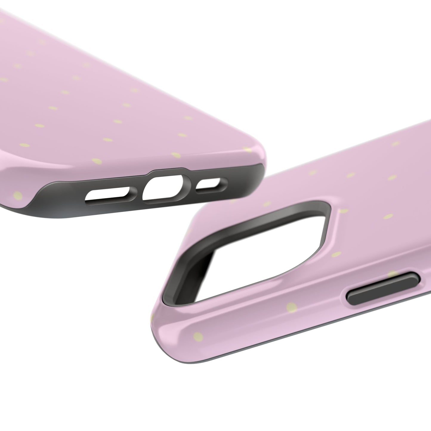 Polka Pop Case in Soft Pink + Butter Yellow