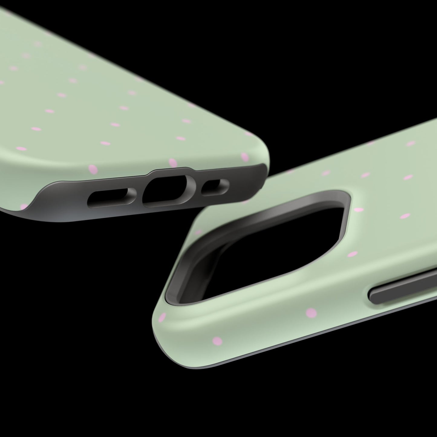 Polka Pop Case in Mint Green + Princess Pink