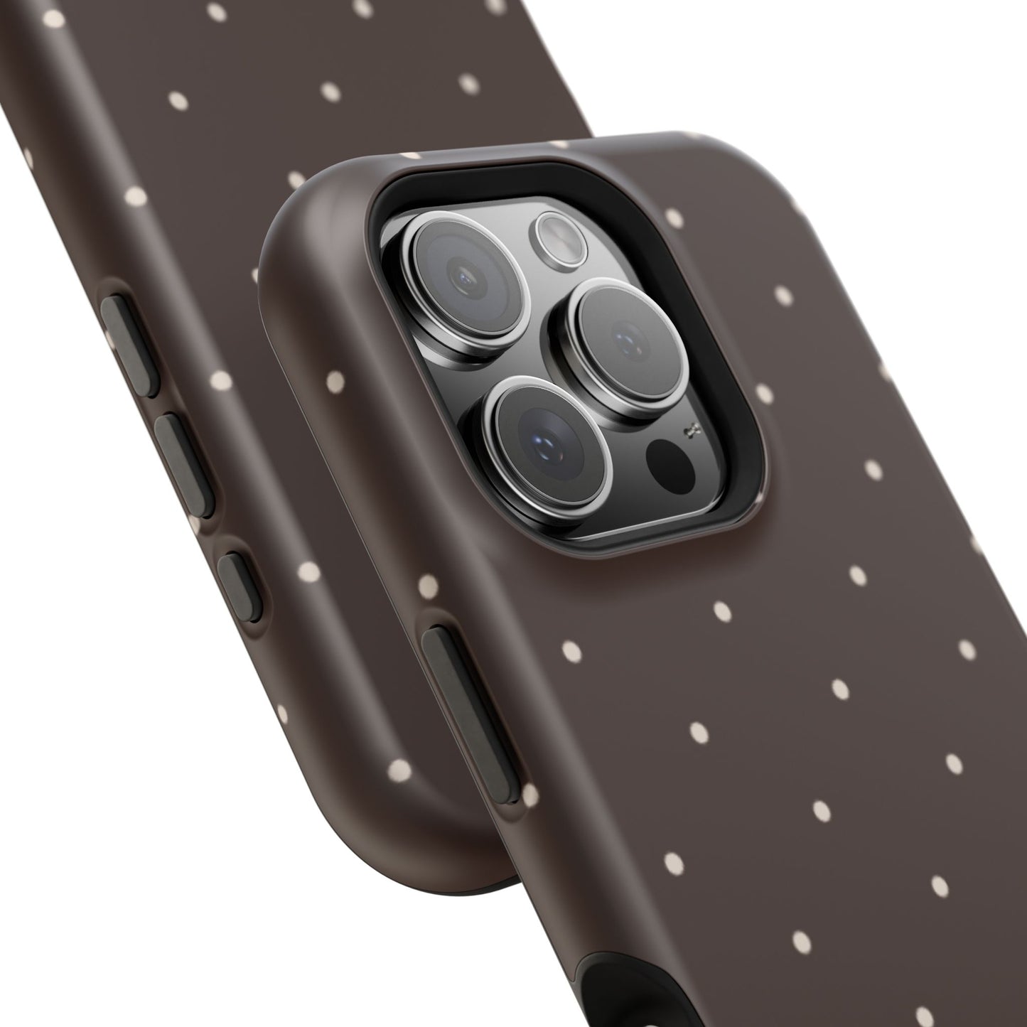 Polka Pop Case in Espresso Brown + Off White