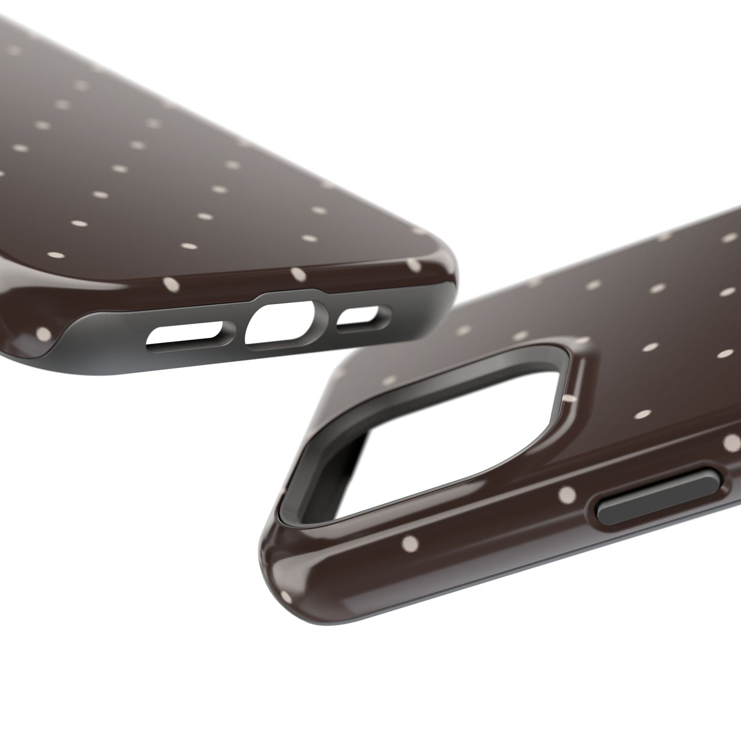 Polka Pop Case in Espresso Brown + Off White