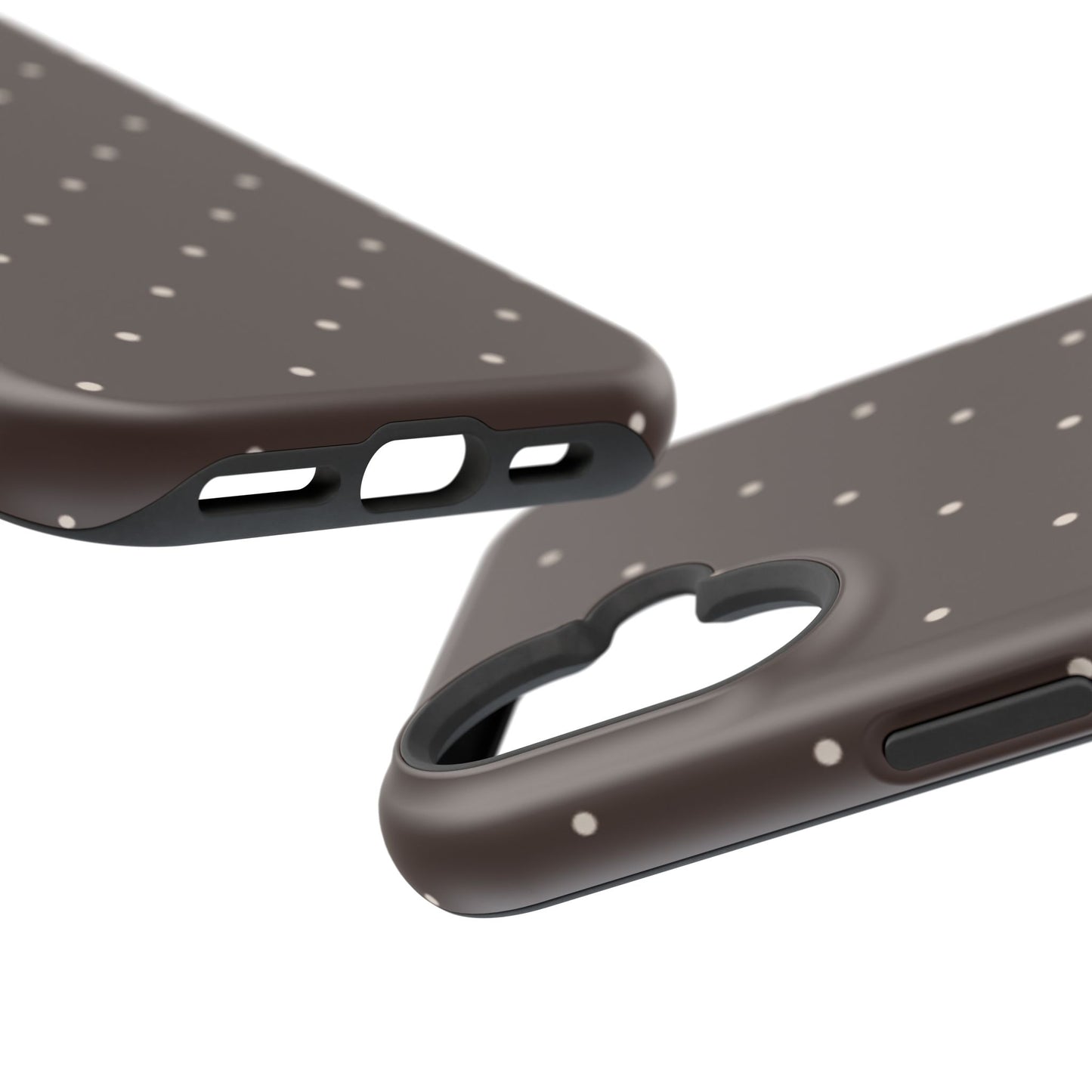 Polka Pop Case in Espresso Brown + Off White