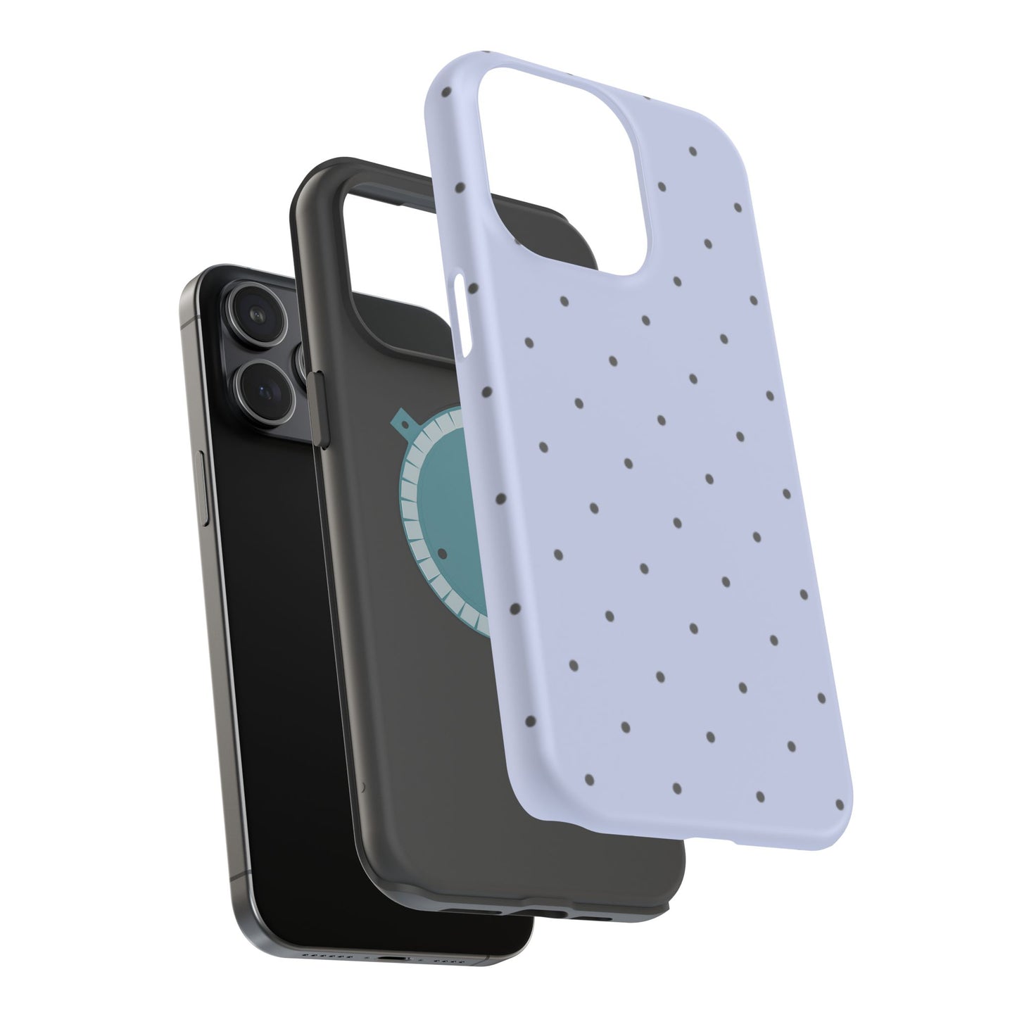 Polka Pop Case in Sabrina Blue + Pastel Black