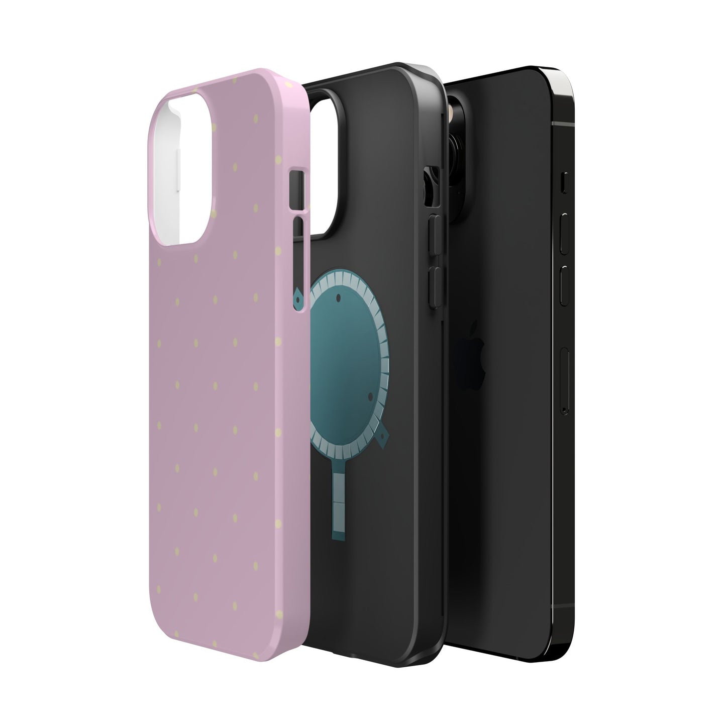 Polka Pop Case in Soft Pink + Butter Yellow