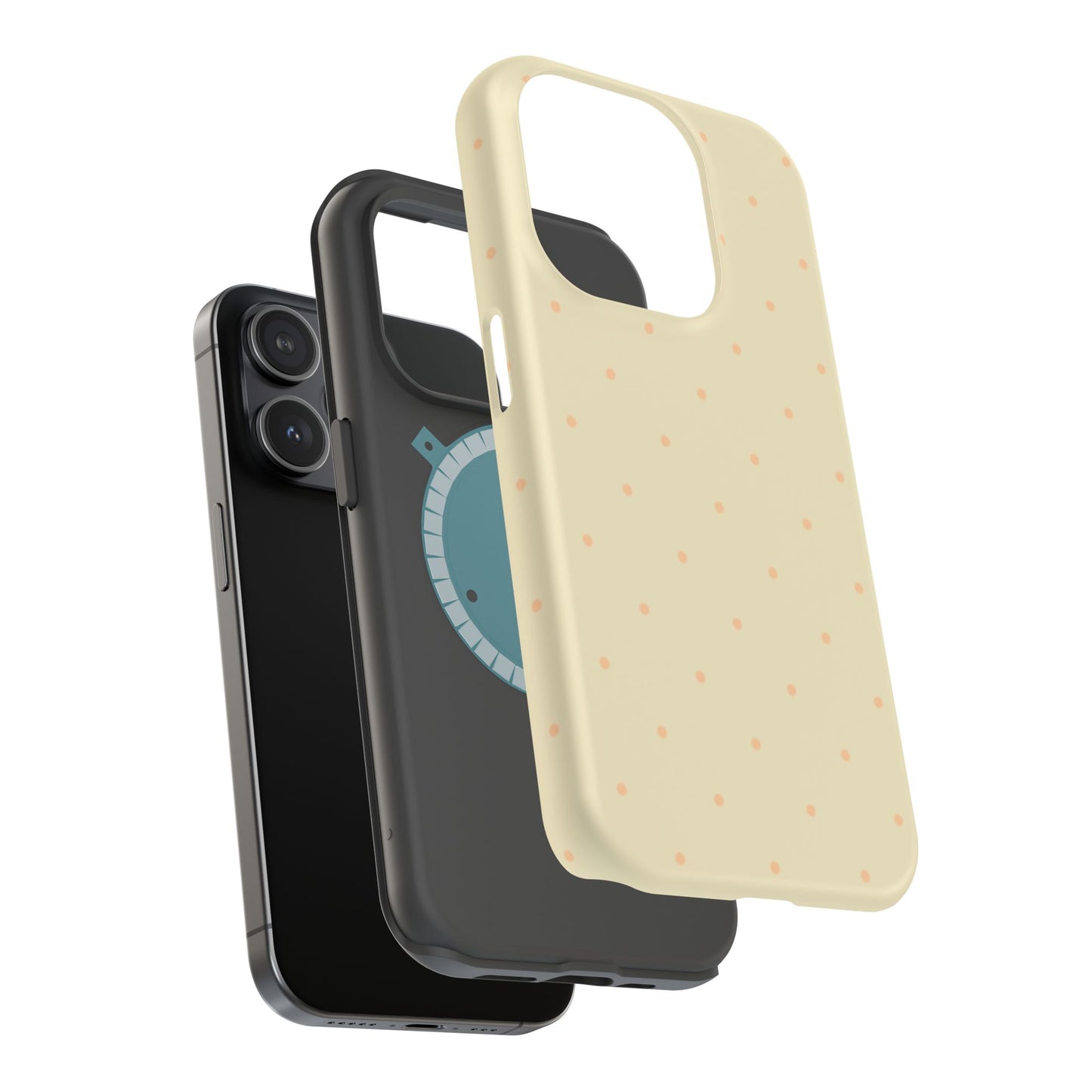 Polka Pop Case in Butter Yellow + Creamy Orange