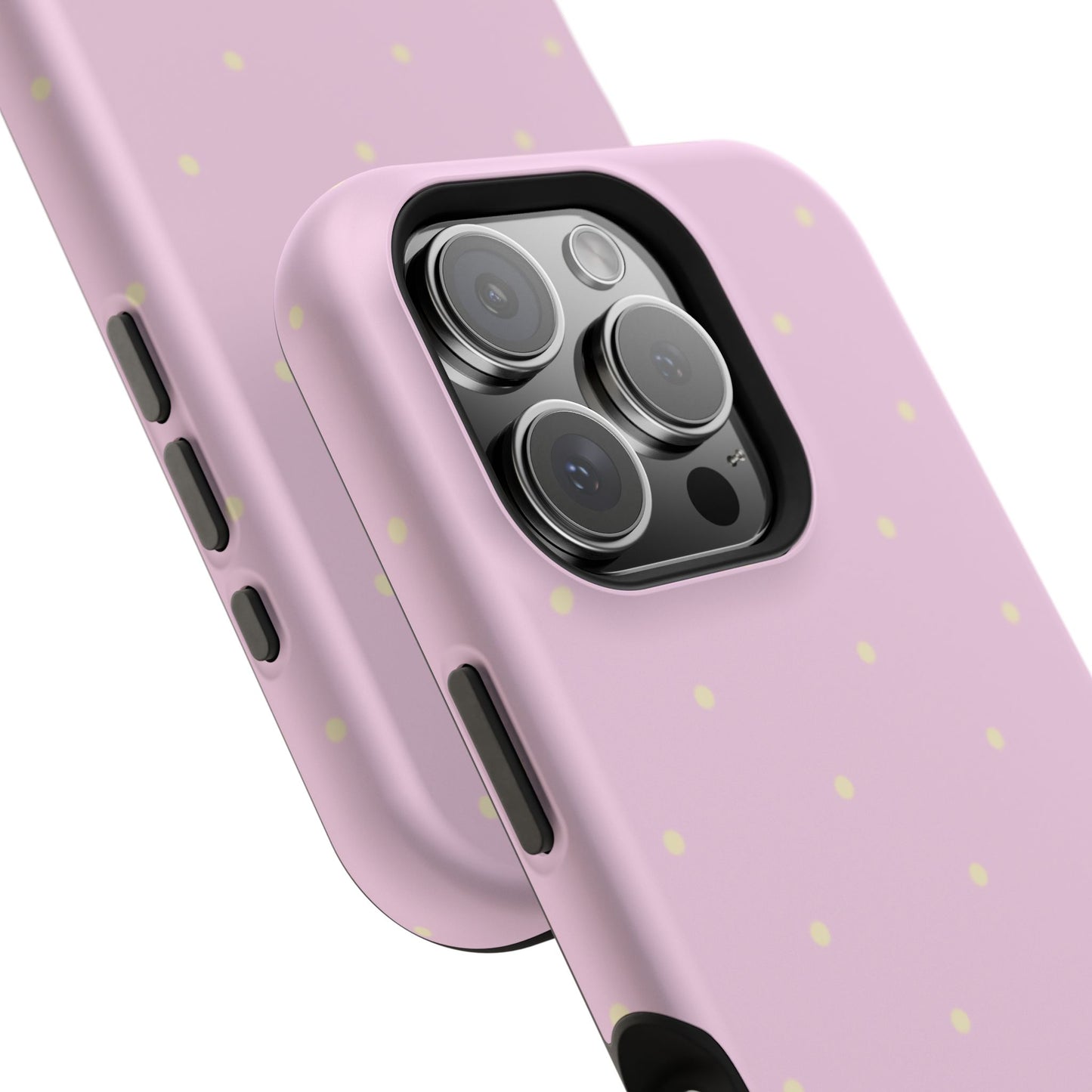 Polka Pop Case in Soft Pink + Butter Yellow