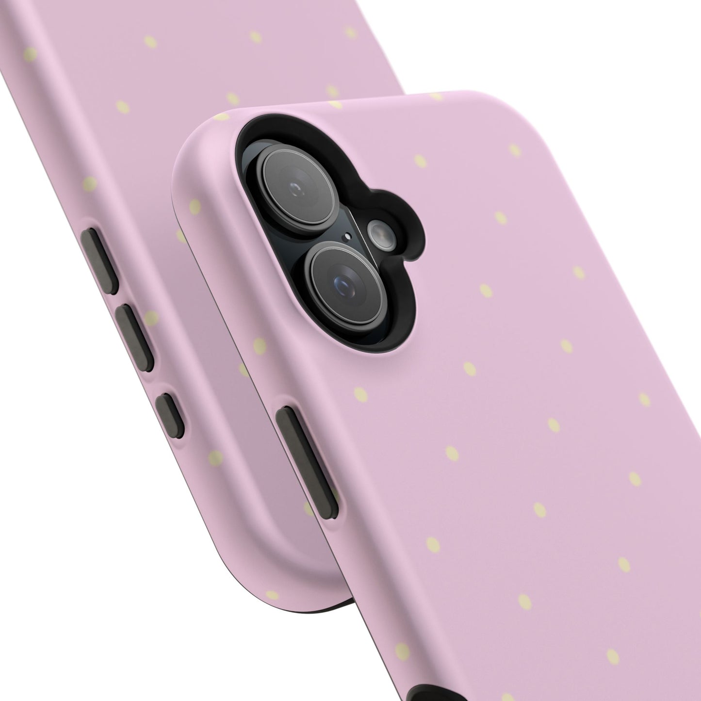 Polka Pop Case in Soft Pink + Butter Yellow