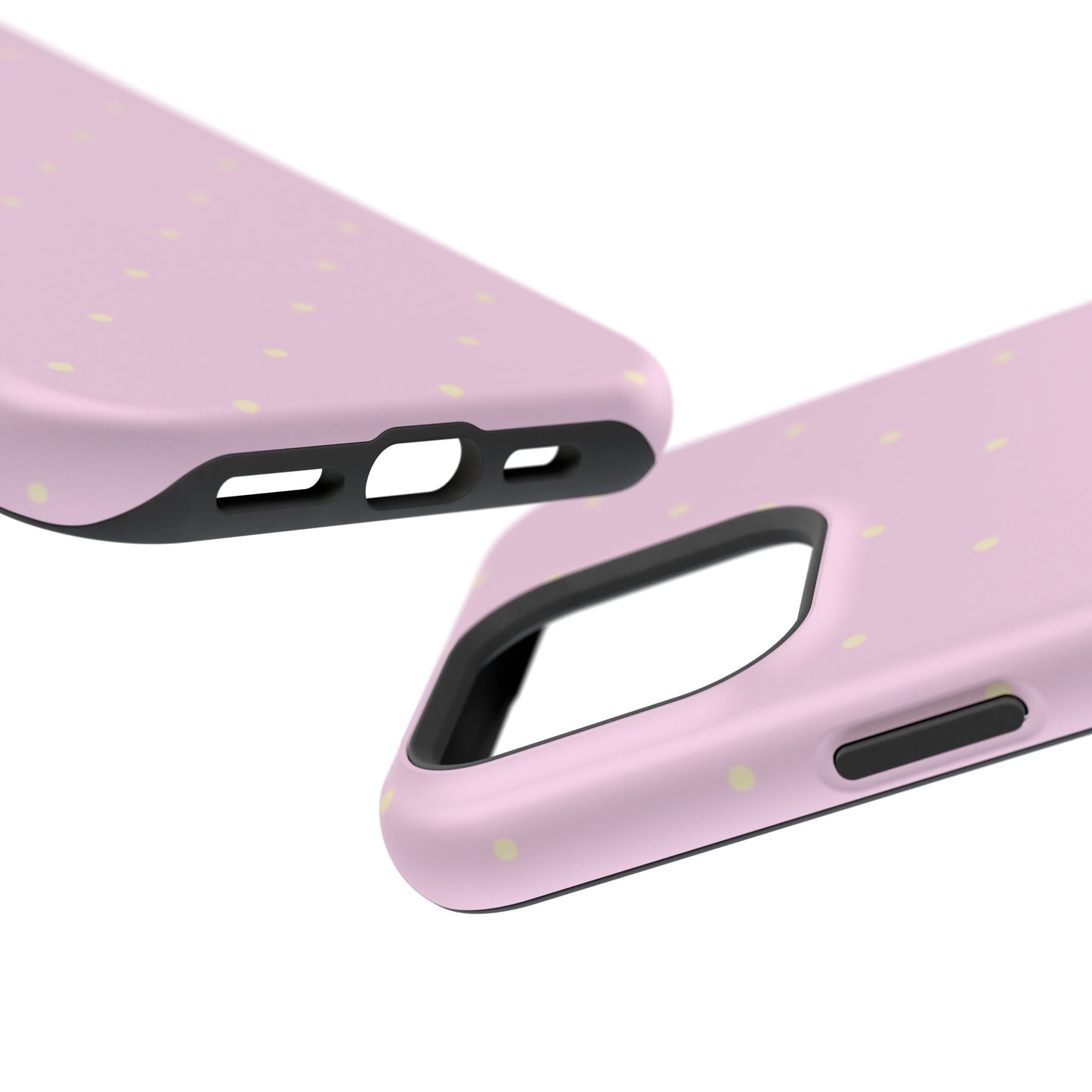 Polka Pop Case in Soft Pink + Butter Yellow