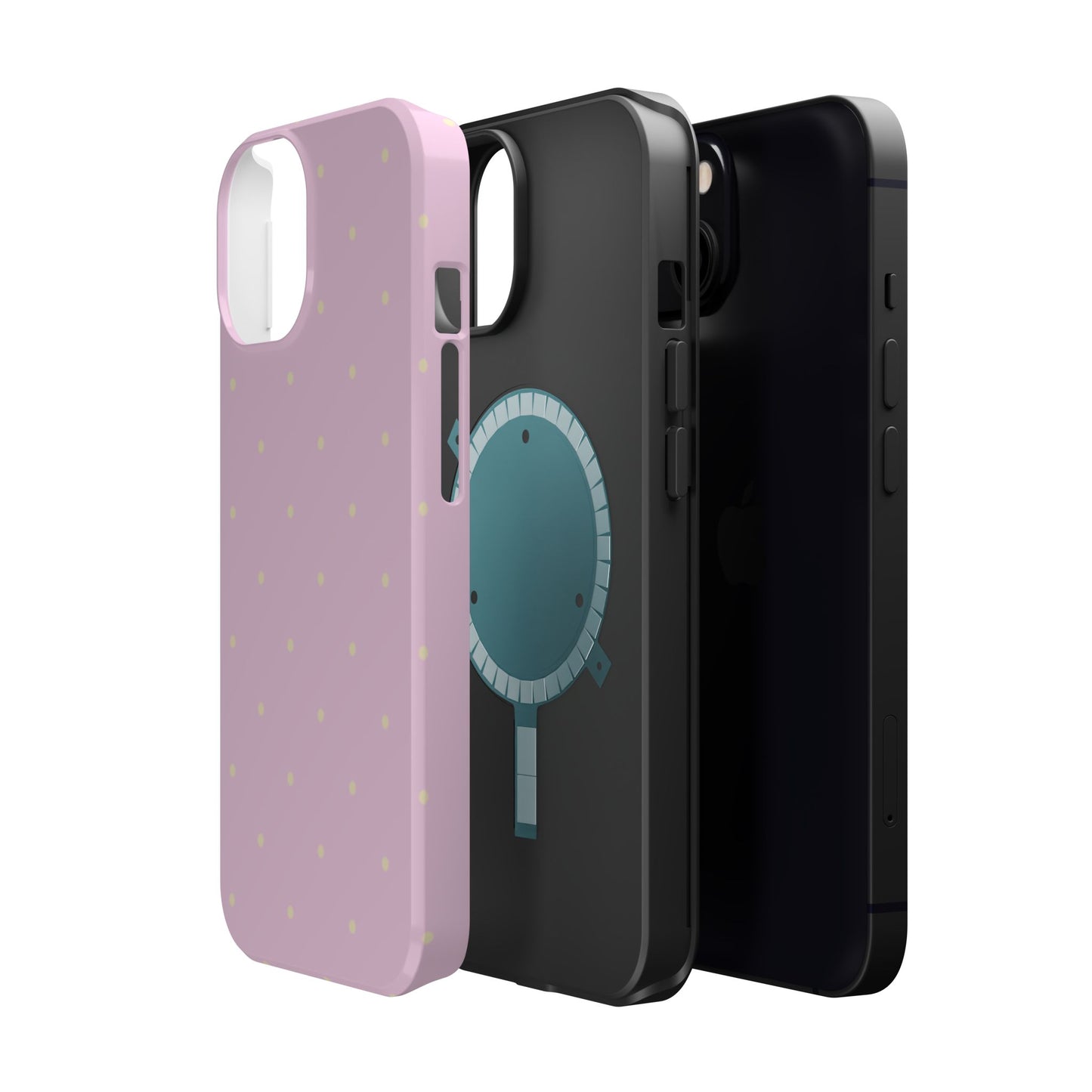 Polka Pop Case in Soft Pink + Butter Yellow