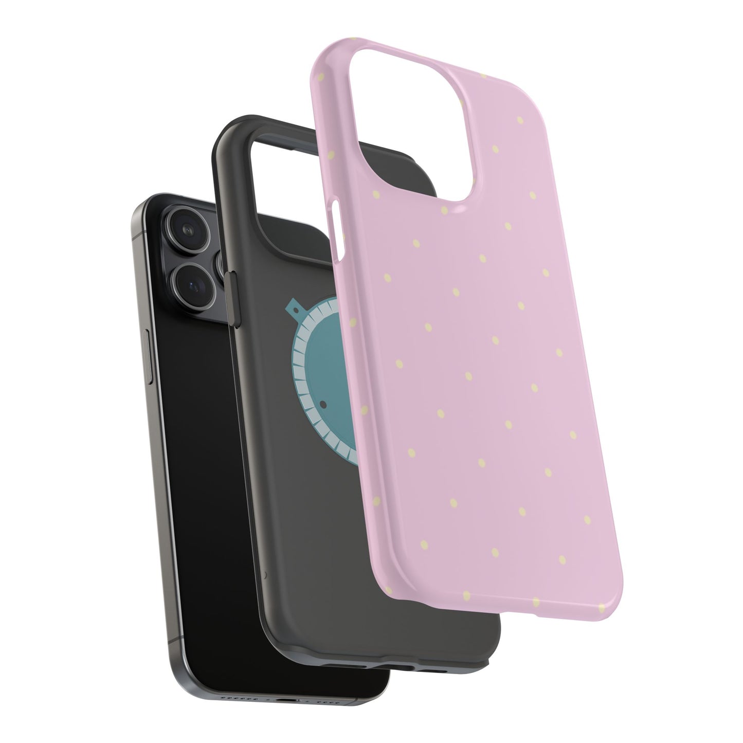 Polka Pop Case in Soft Pink + Butter Yellow