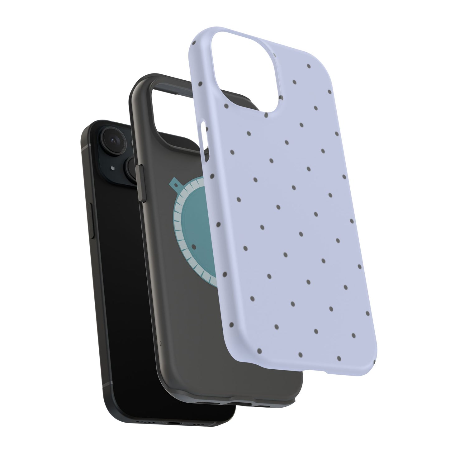 Polka Pop Case in Sabrina Blue + Pastel Black