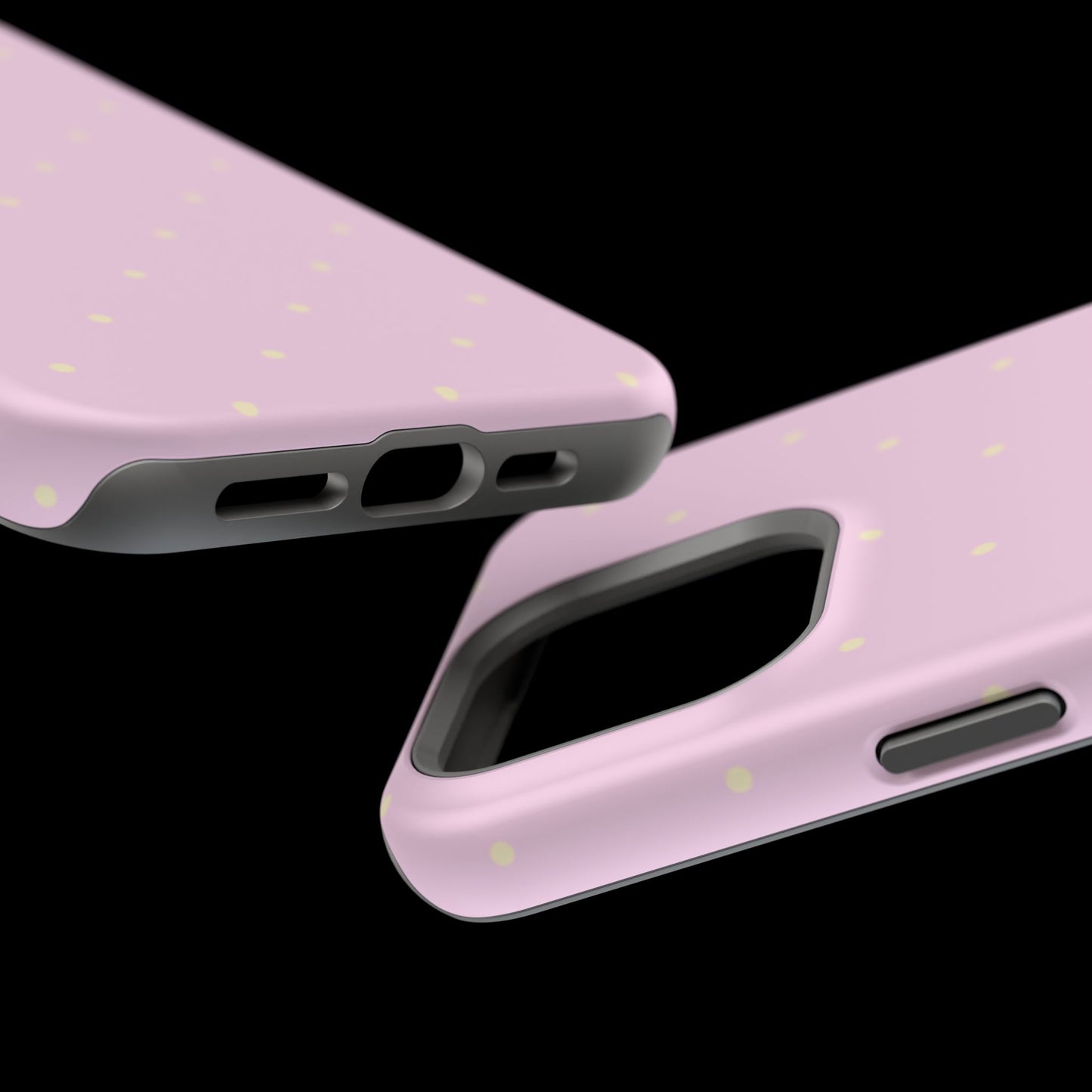 Polka Pop Case in Soft Pink + Butter Yellow