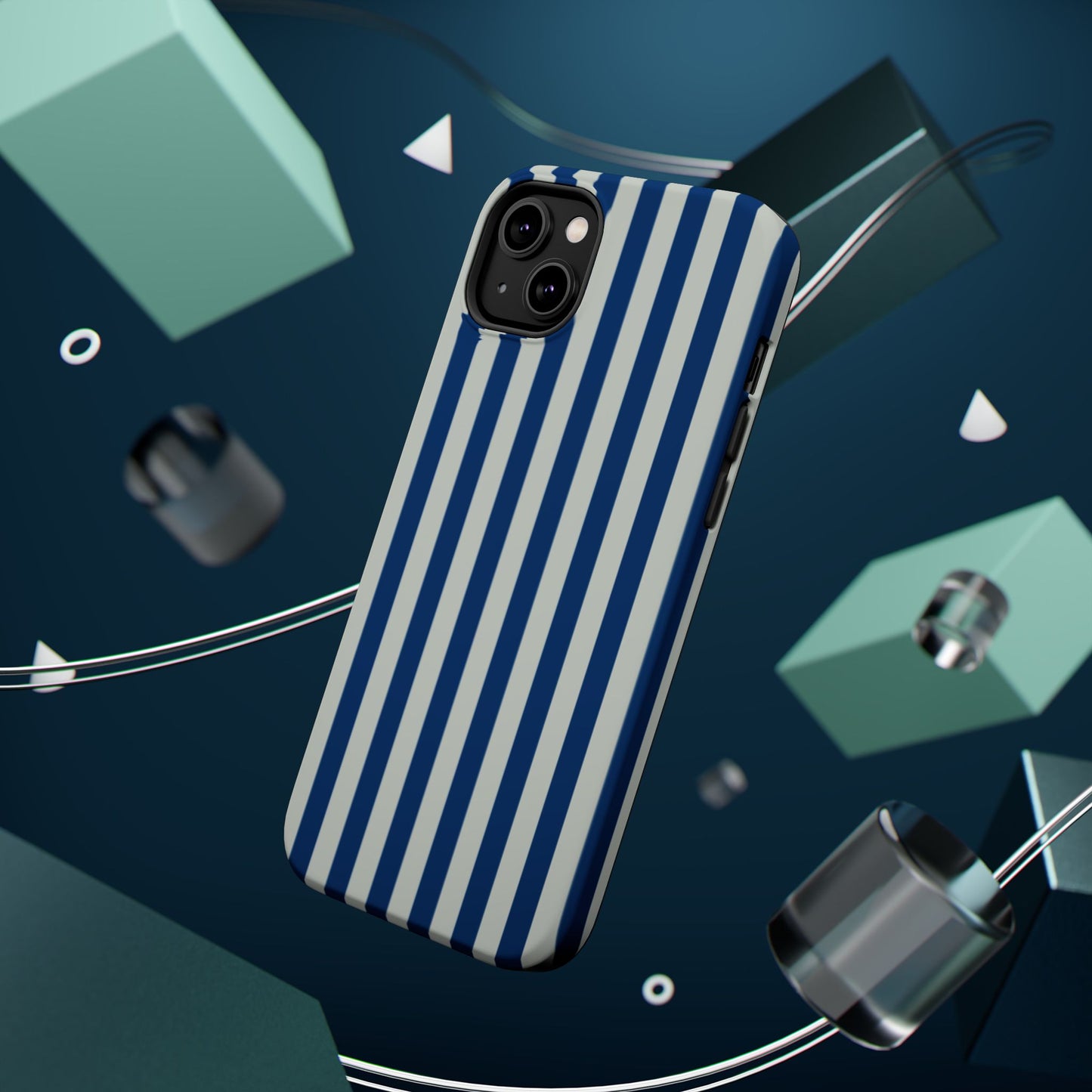 Summer Stripes Case in Dark Blue + Baby Blue