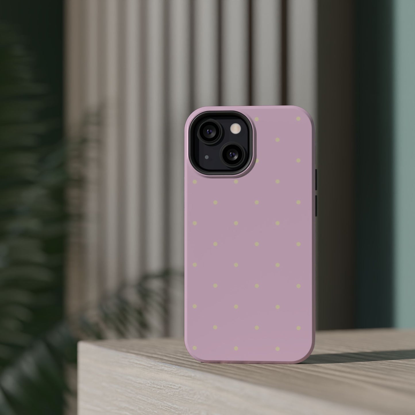 Polka Pop Case in Soft Pink + Butter Yellow