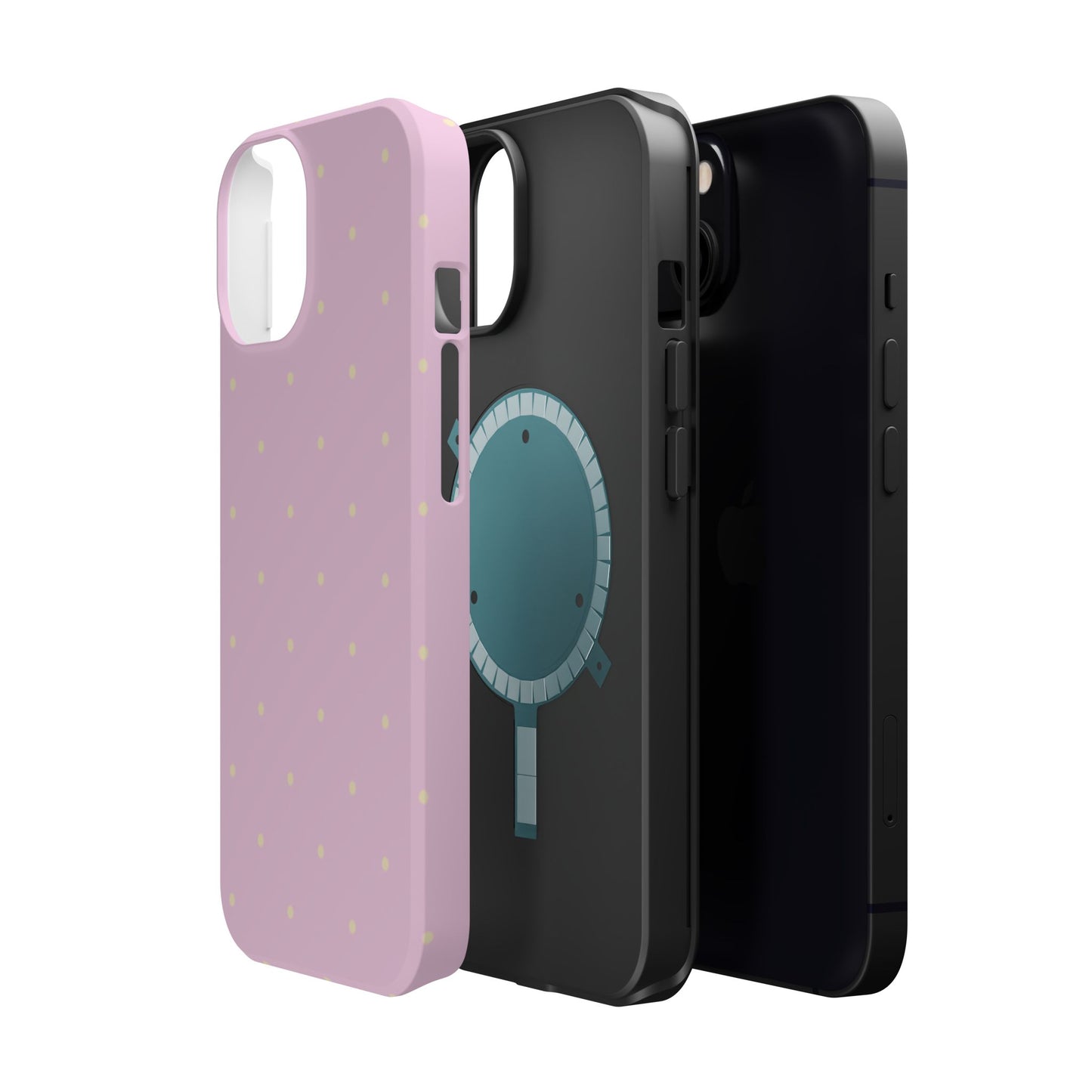 Polka Pop Case in Soft Pink + Butter Yellow