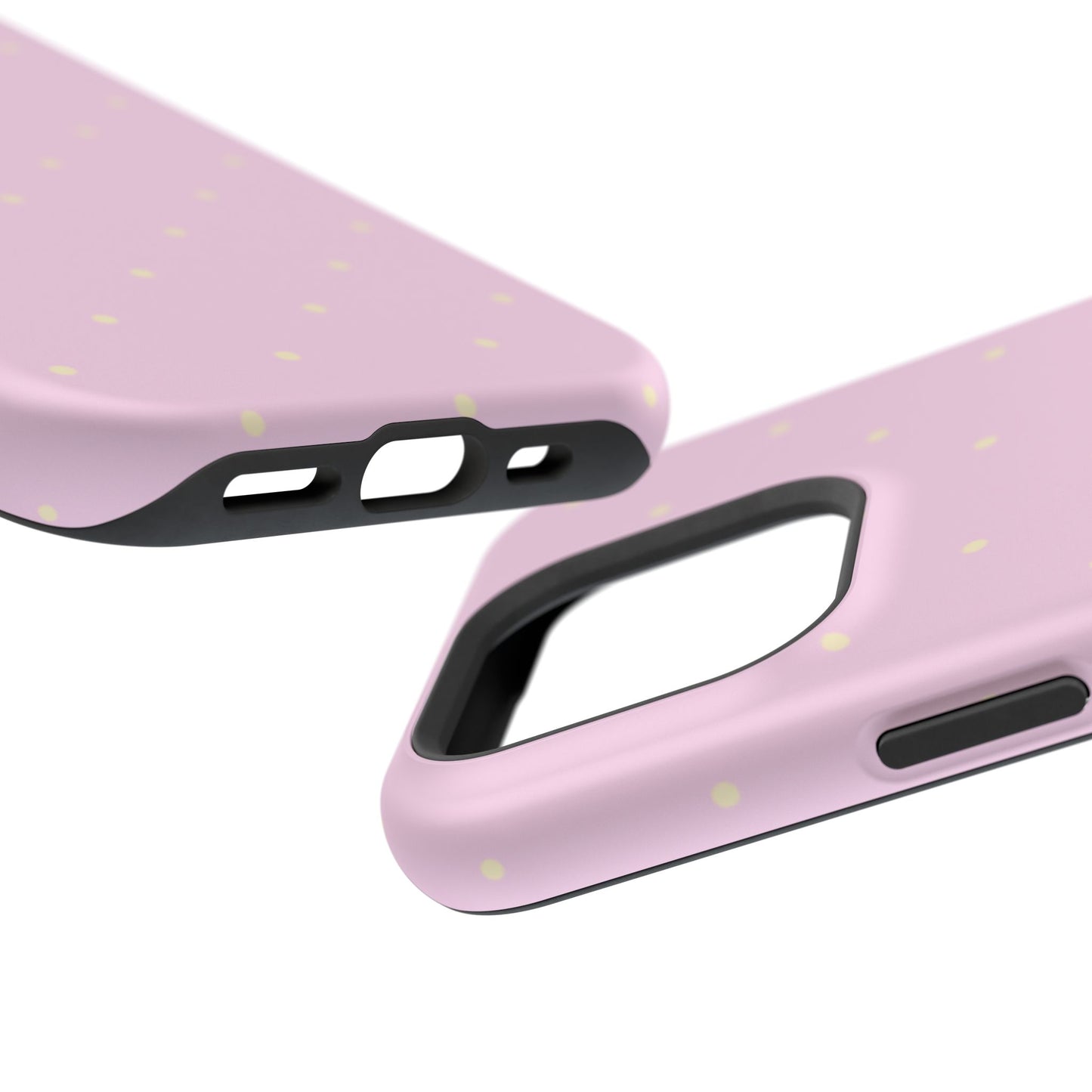 Polka Pop Case in Soft Pink + Butter Yellow