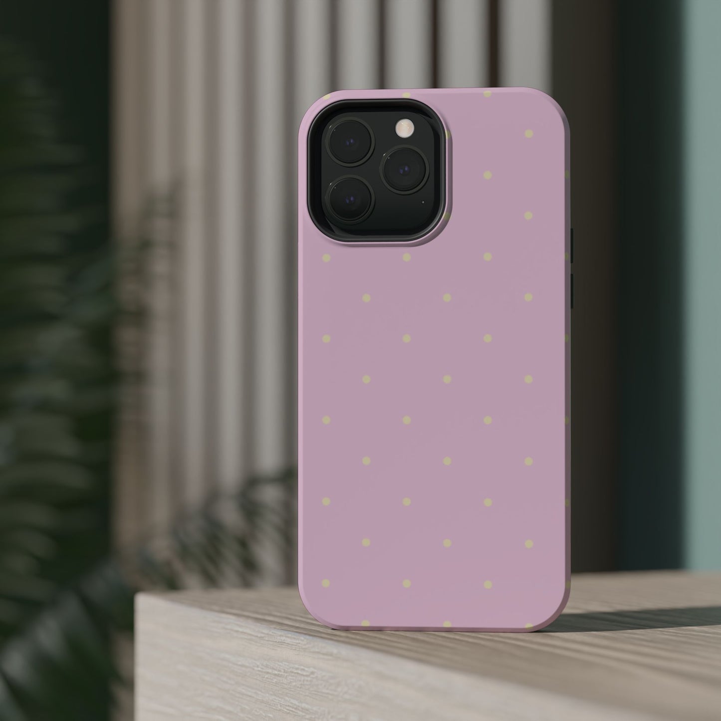 Polka Pop Case in Soft Pink + Butter Yellow