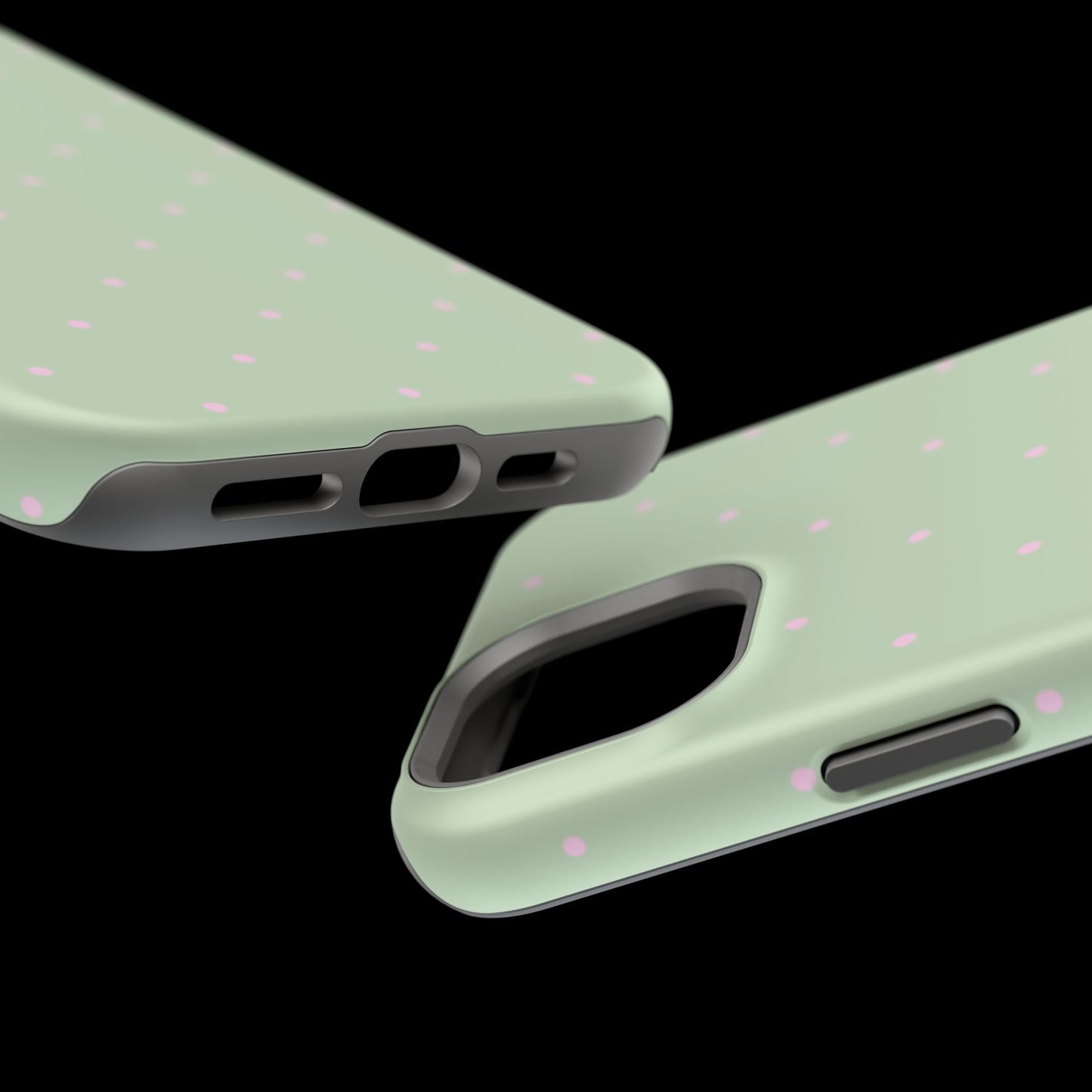 Polka Pop Case in Mint Green + Princess Pink