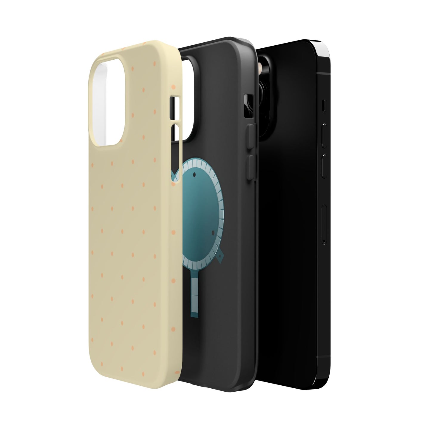 Polka Pop Case in Butter Yellow + Creamy Orange