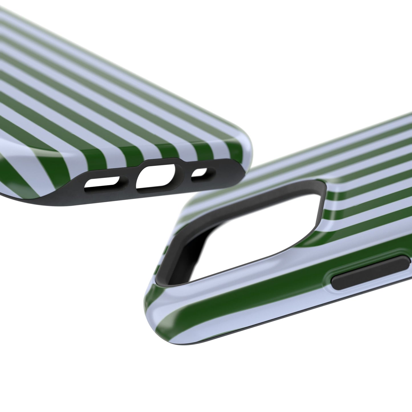 Summer Stripes Case in Forest Green + Baby Blue