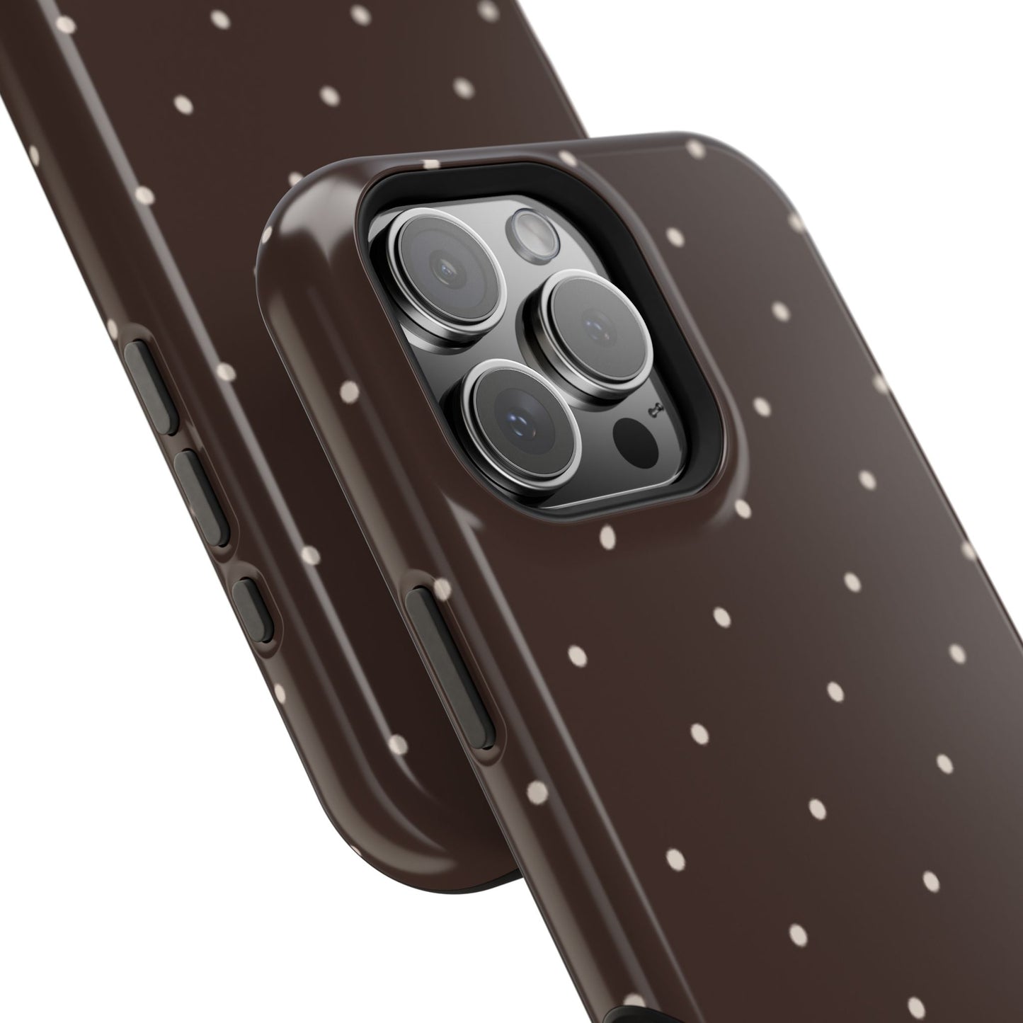 Polka Pop Case in Espresso Brown + Off White