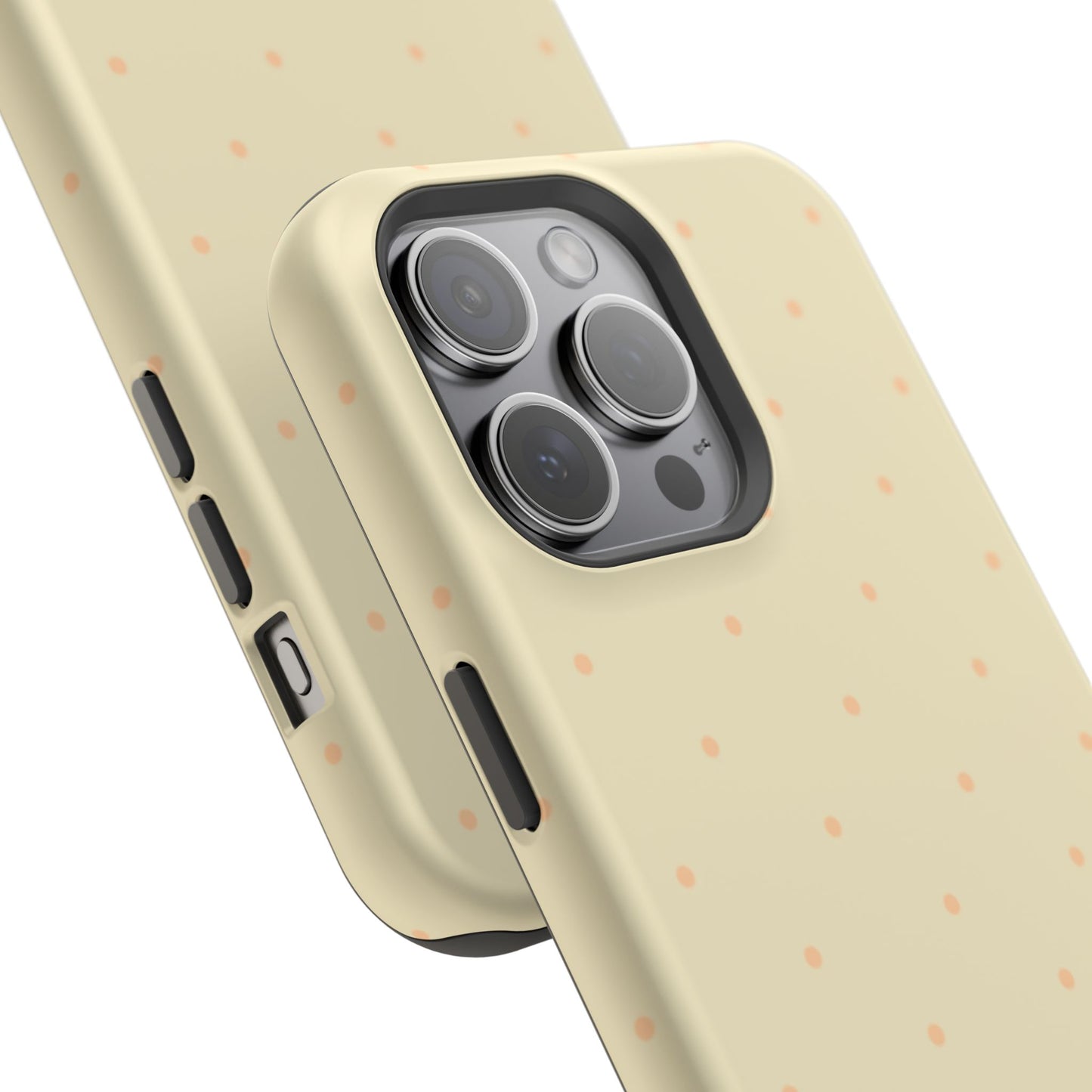 Polka Pop Case in Butter Yellow + Creamy Orange