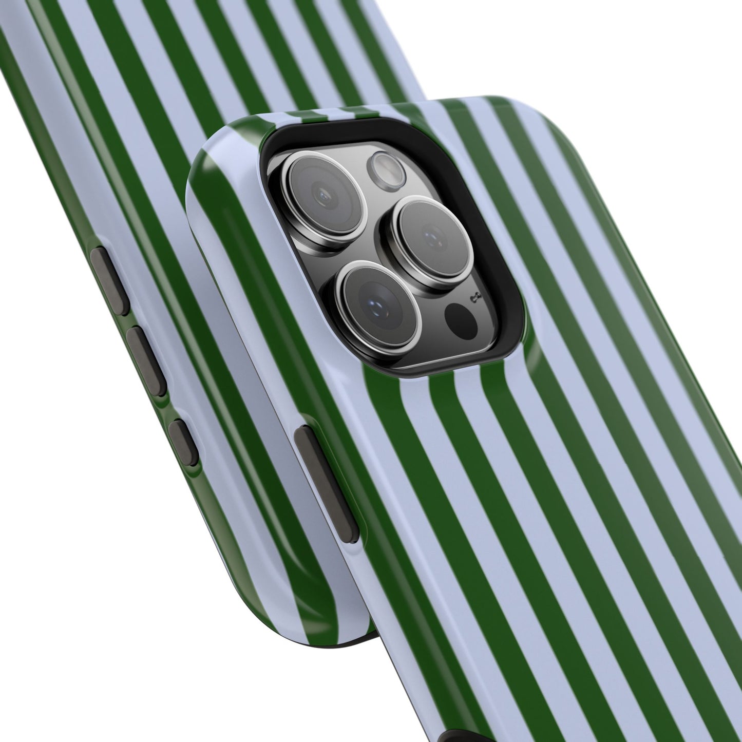 Summer Stripes Case in Forest Green + Baby Blue