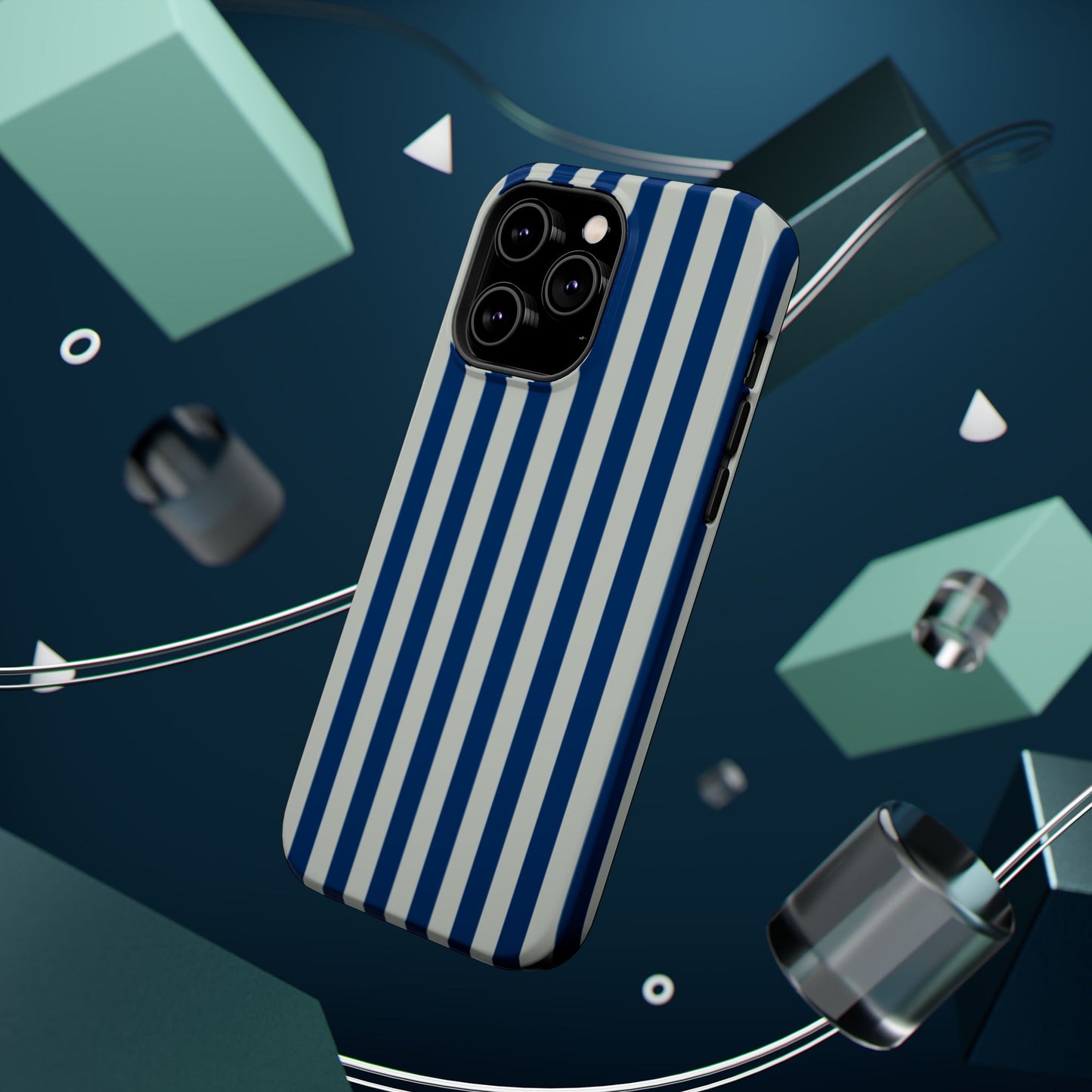 Summer Stripes Case in Dark Blue + Baby Blue