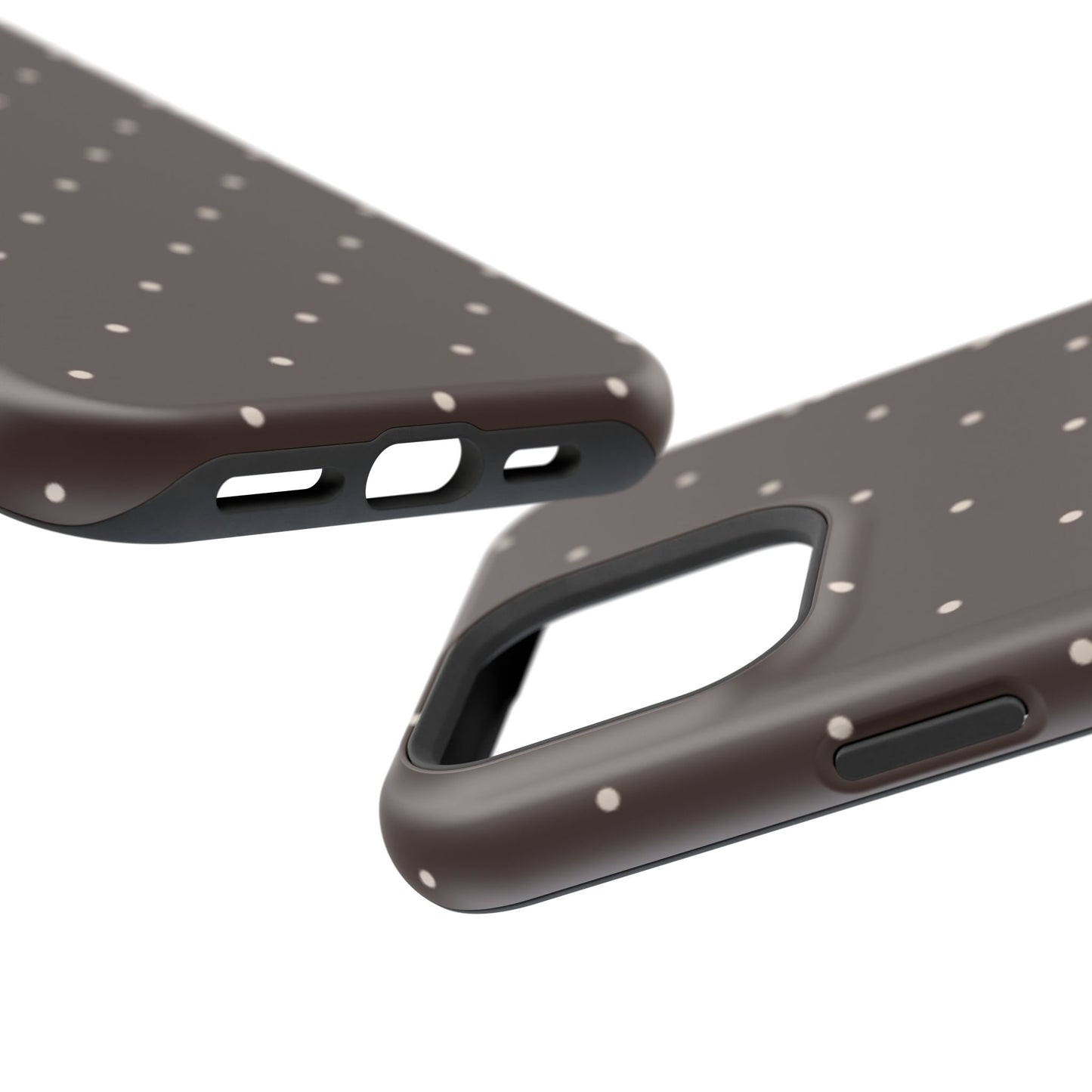 Polka Pop Case in Espresso Brown + Off White