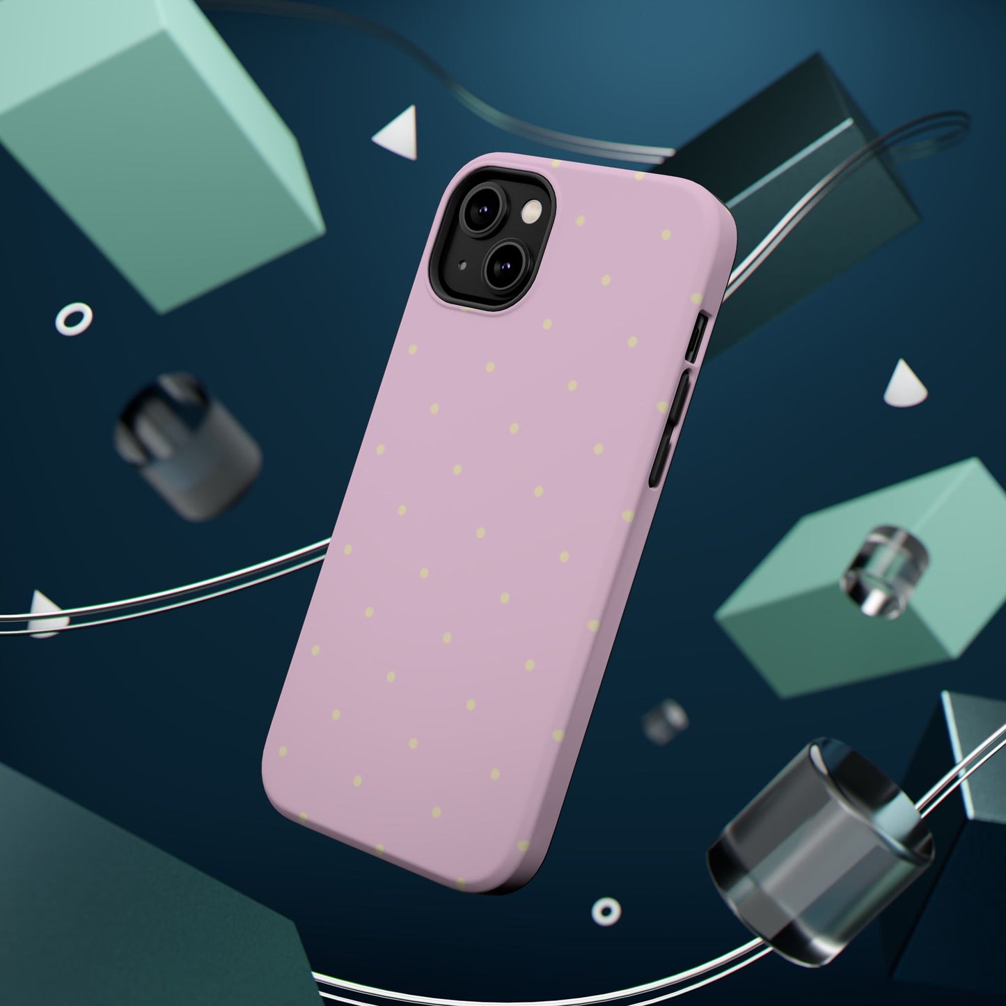 Polka Pop Case in Soft Pink + Butter Yellow