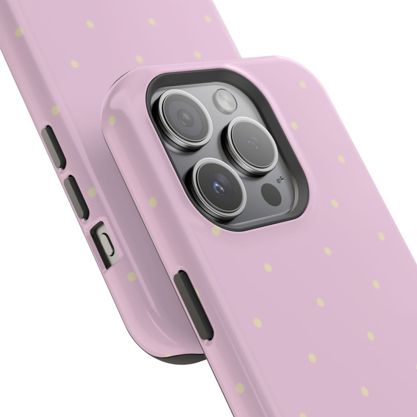 Polka Pop Case in Soft Pink + Butter Yellow