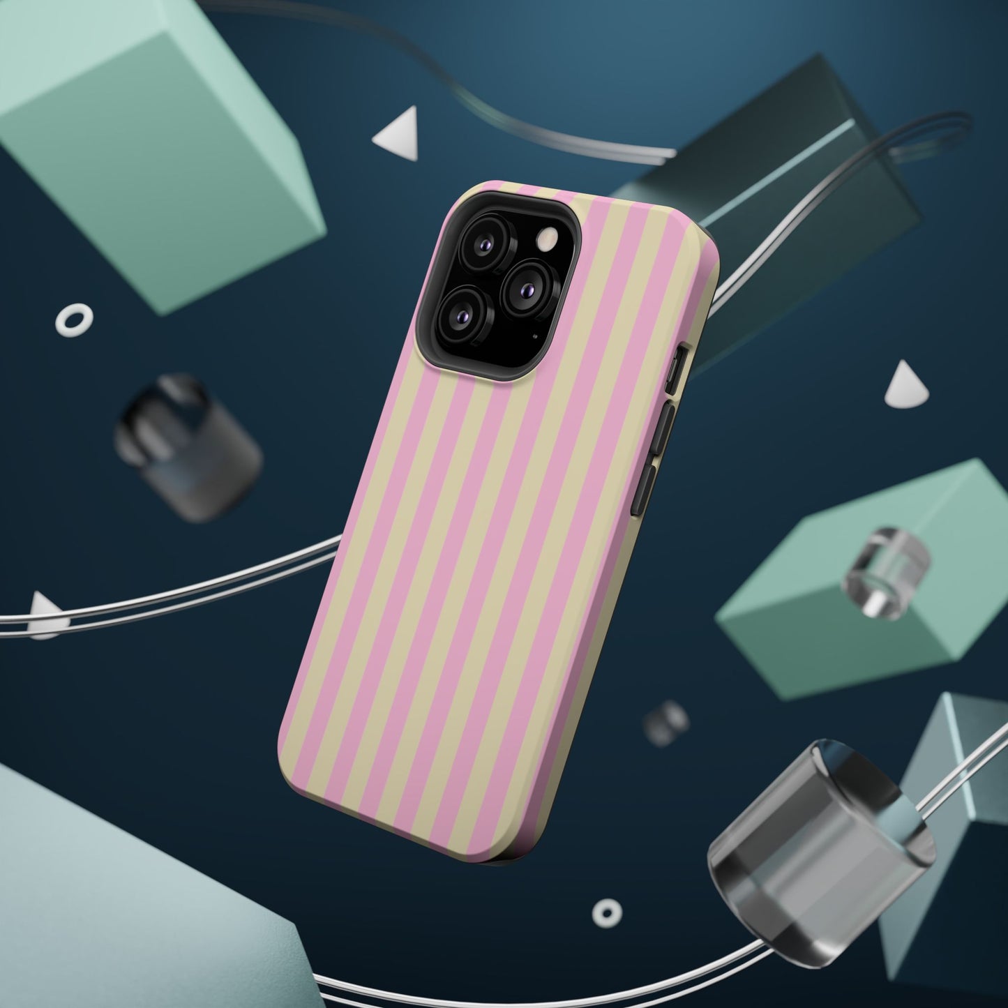 Summer Stripes Case In Sunny Yellow + Perfect Pink