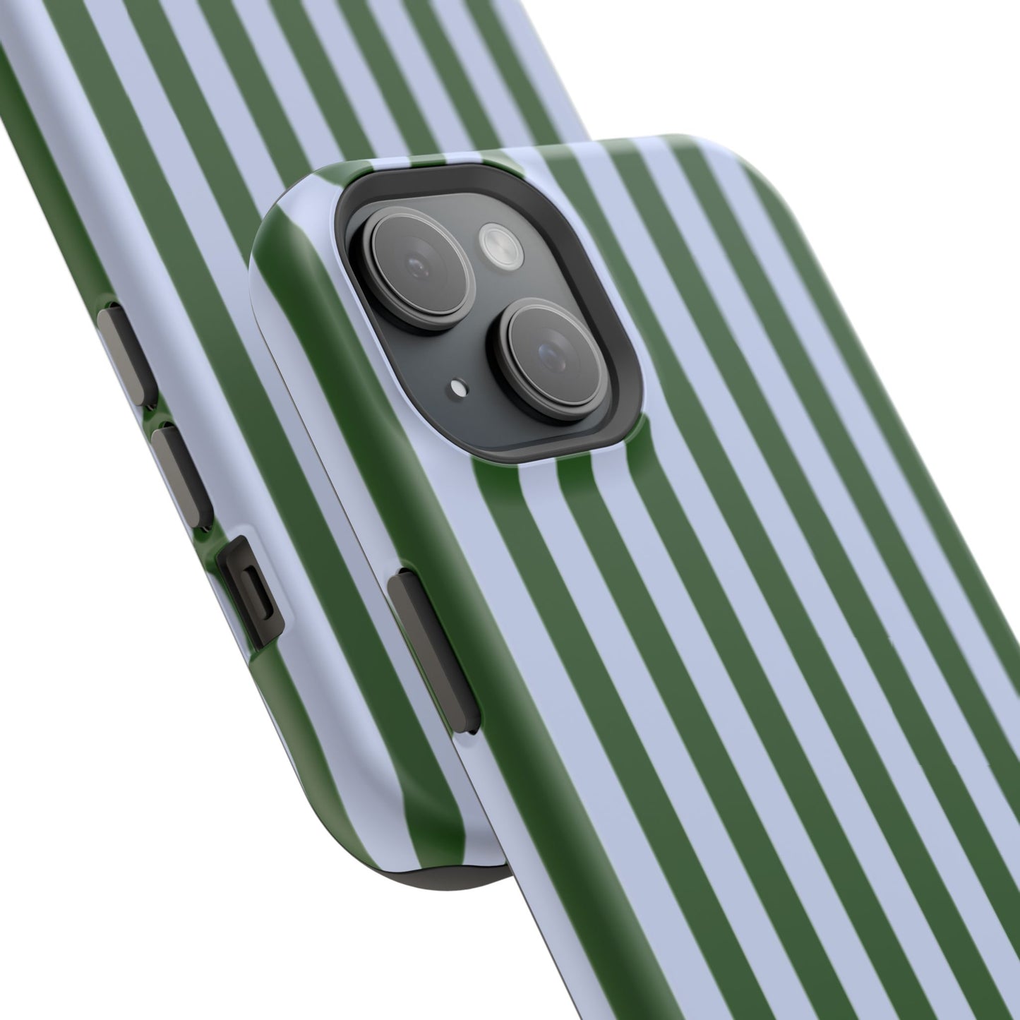 Summer Stripes Case in Forest Green + Baby Blue