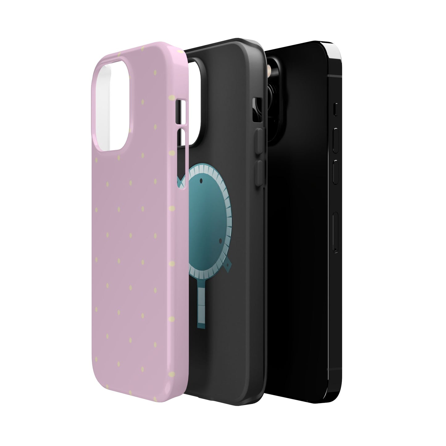Polka Pop Case in Soft Pink + Butter Yellow
