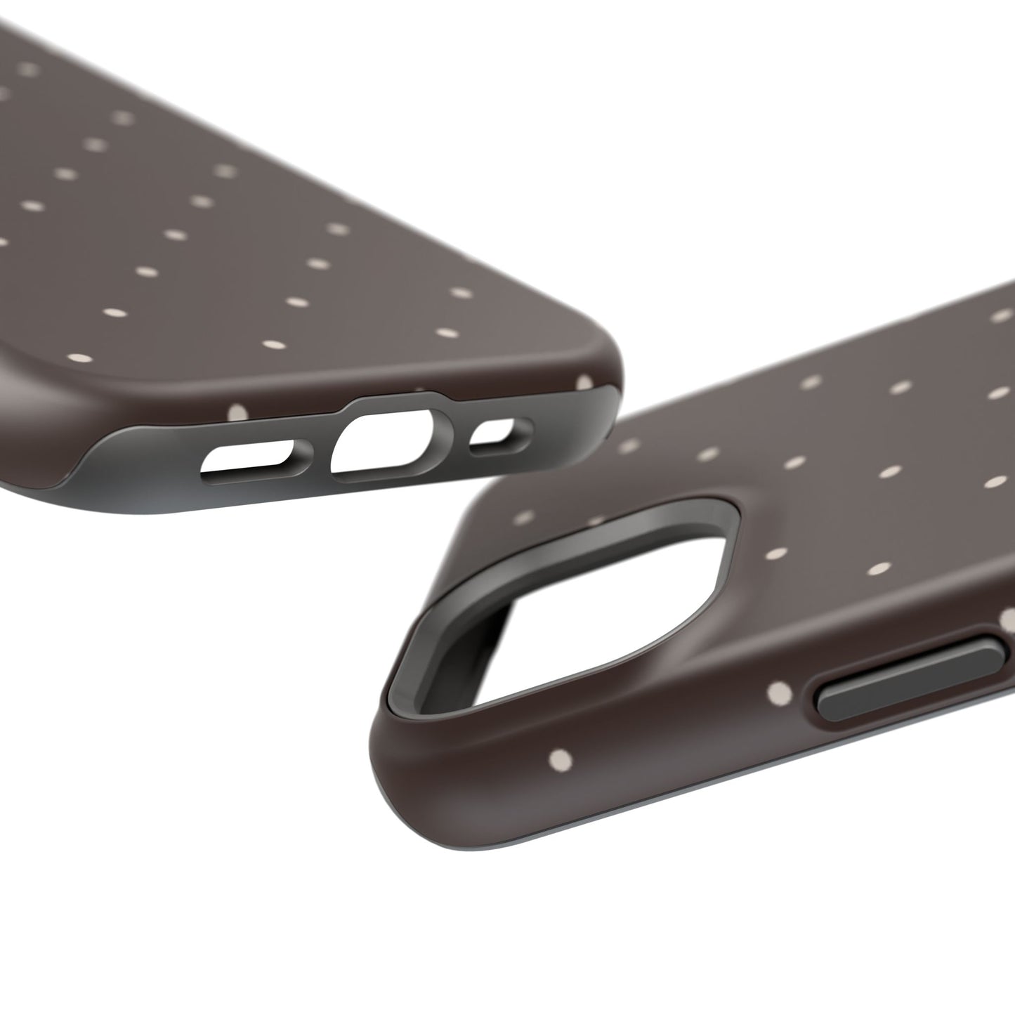 Polka Pop Case in Espresso Brown + Off White